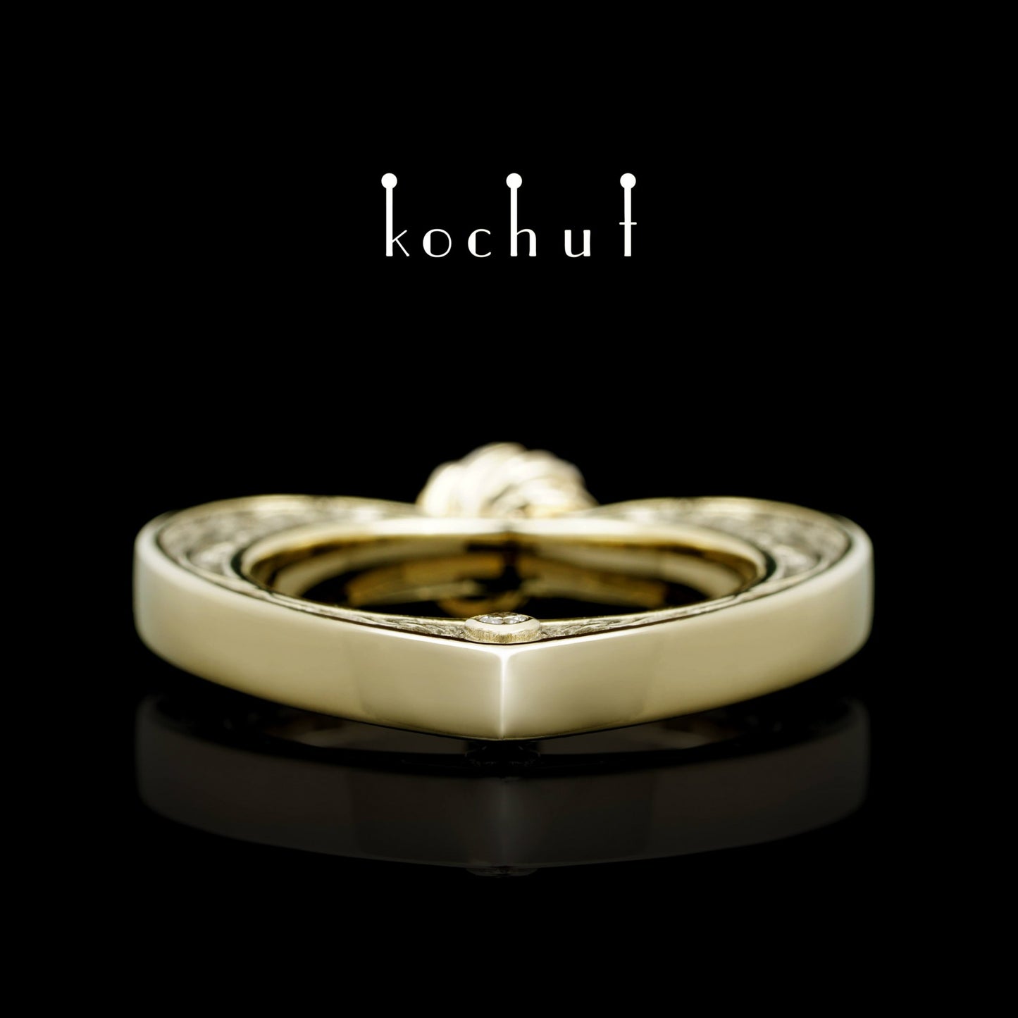 Herz Verliebt - Ring aus Gelbgold mit Diamanten