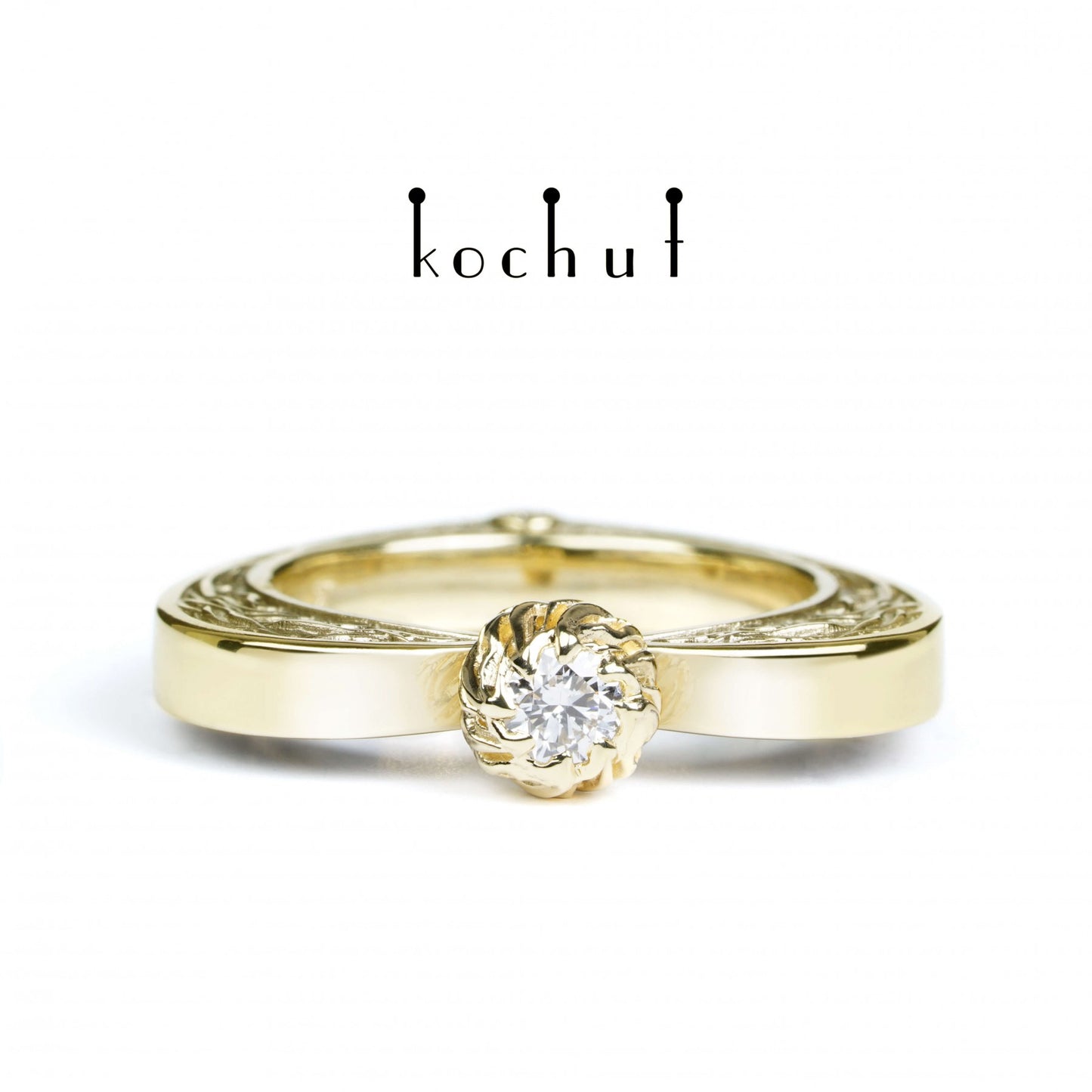 Herz Verliebt - Ring aus Gelbgold mit Diamanten