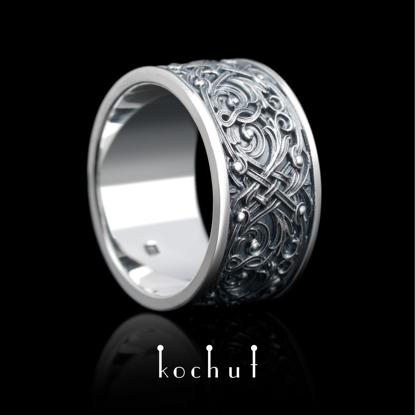 Venetian Night — Ehering aus oxidiertem Silber