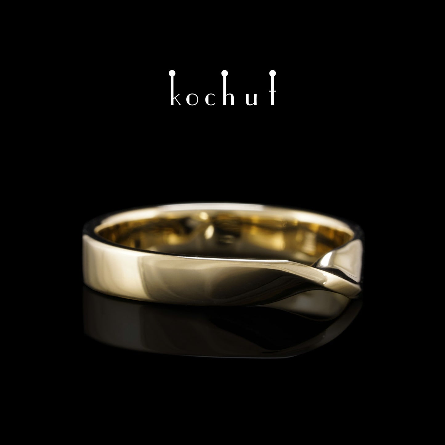 Möbiusband: breit — Ehering aus Gelbgold (3.9 mm)