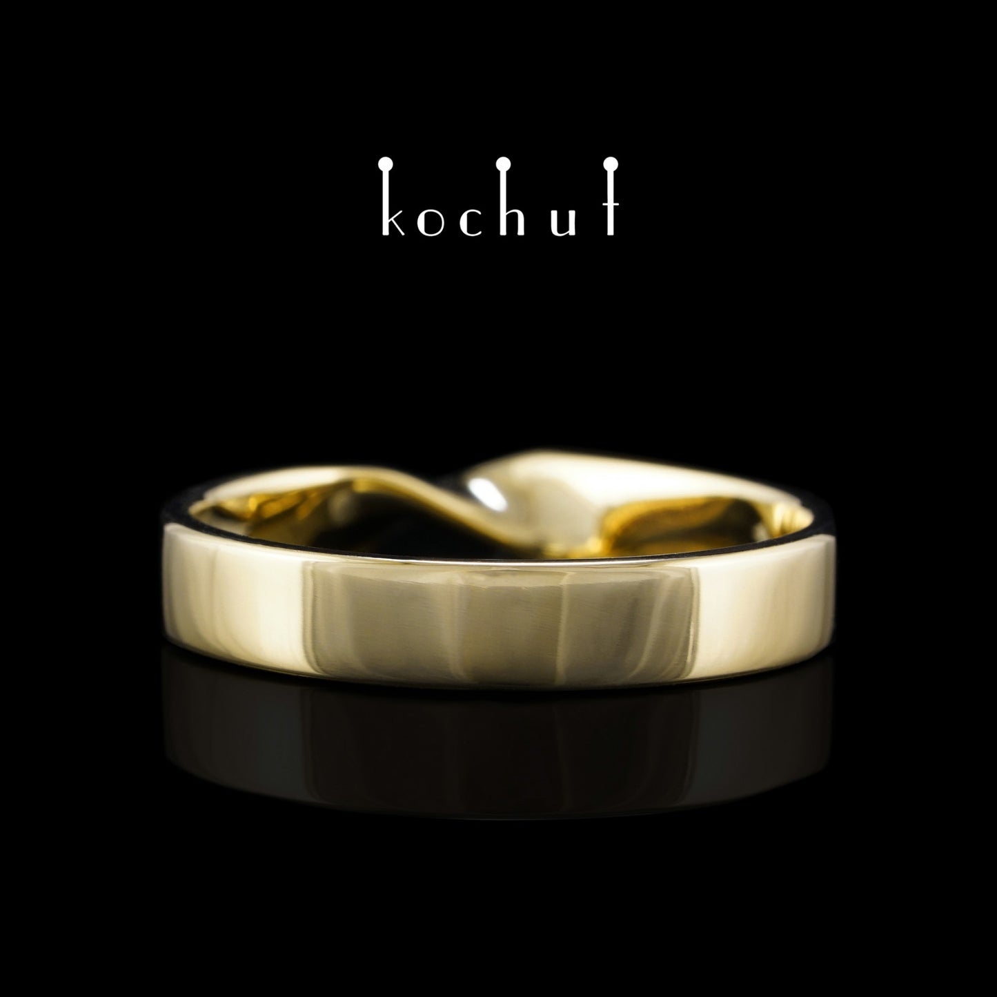 Möbiusband: breit — Ehering aus Gelbgold (3.9 mm)