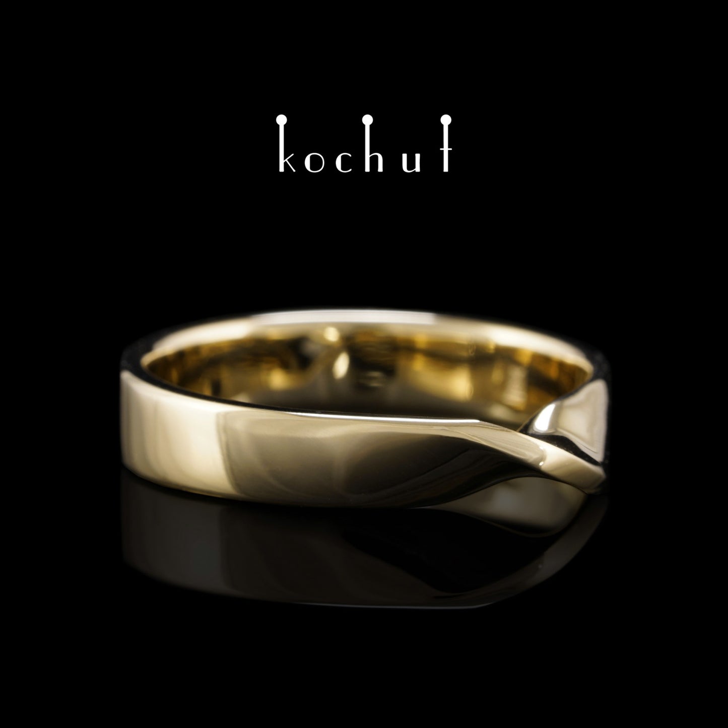 Möbiusband: breit — Ehering aus Gelbgold (4.4 mm)