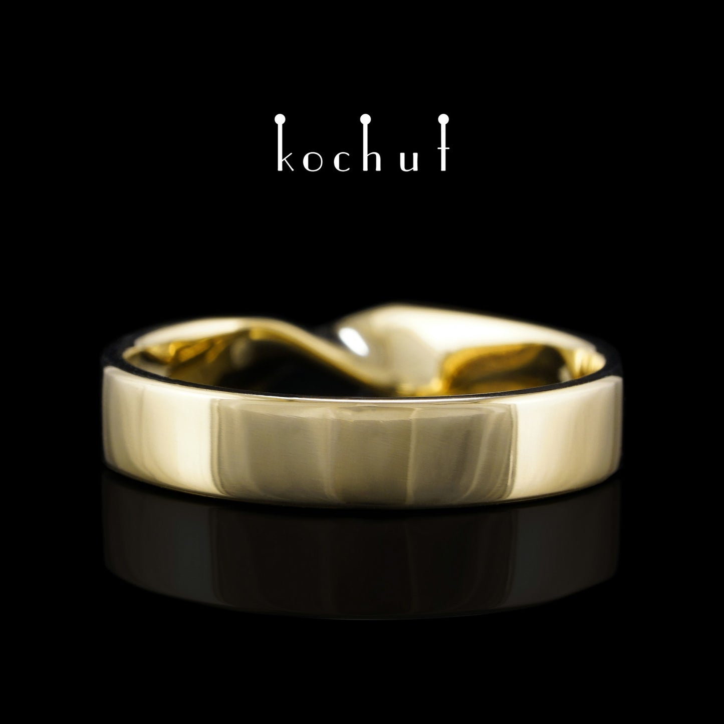 Möbiusband: breit — Ehering aus Gelbgold (4.4 mm)