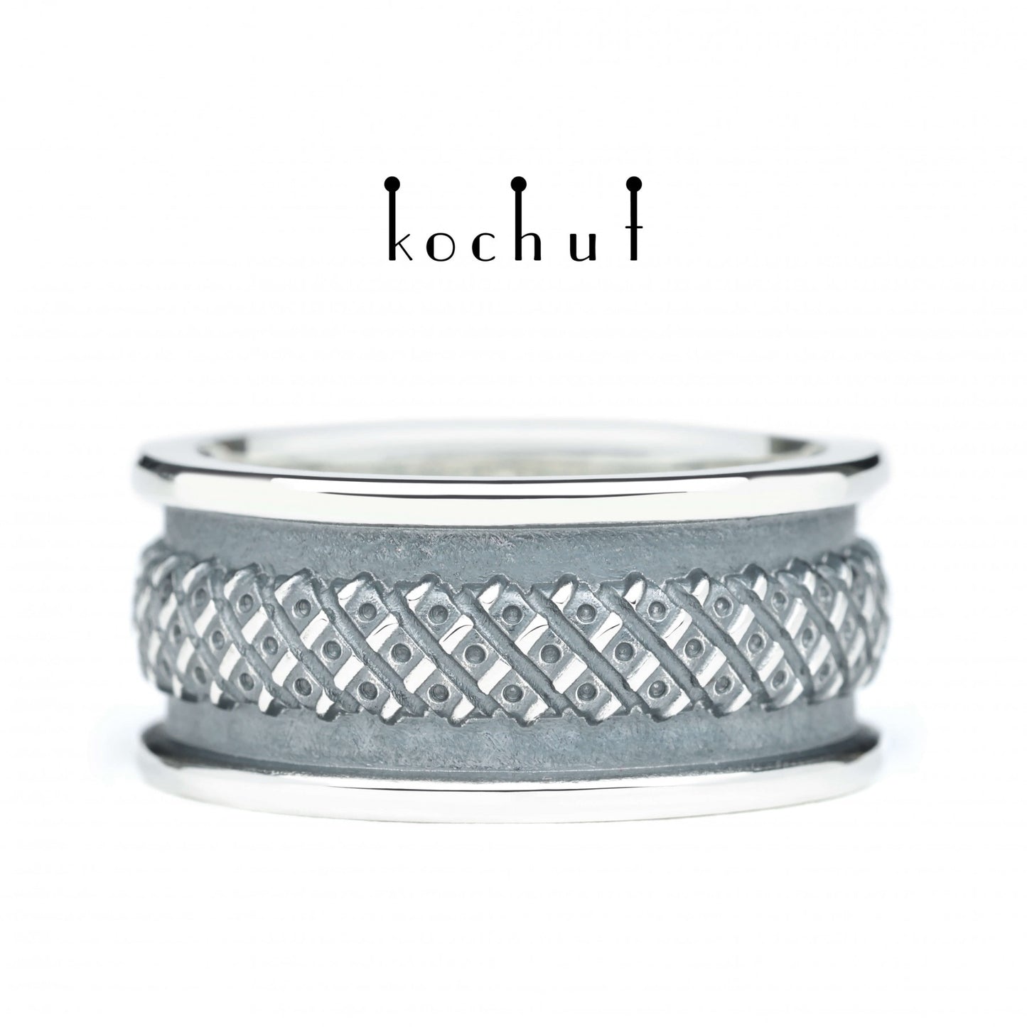 Claddagh — Ring aus oxidiertem Silber
