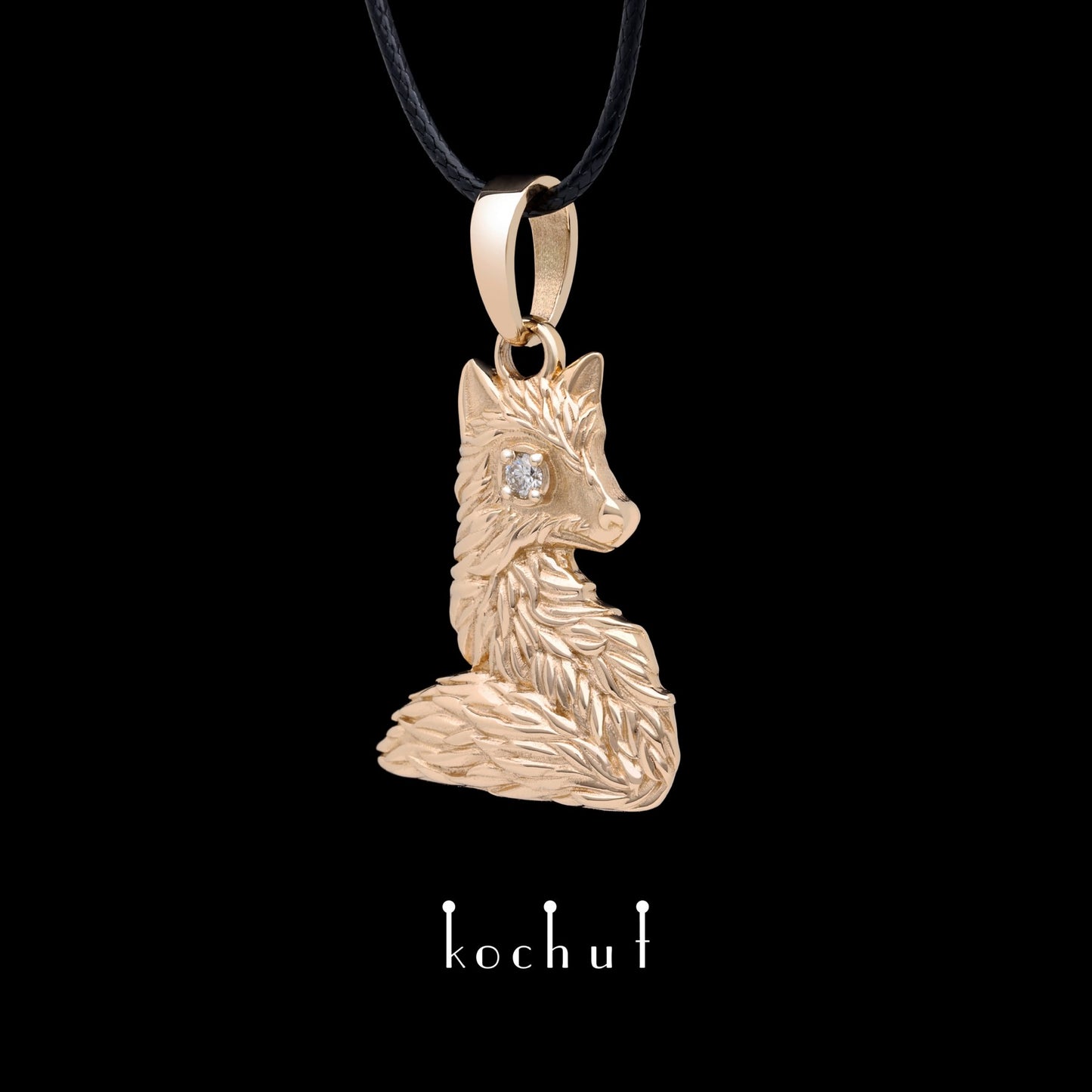 Kleiner Fuchs – Anhänger aus Rotgold mit Diamant