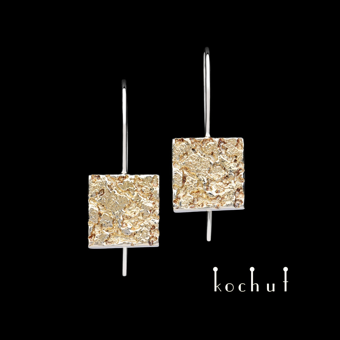 Leib und Seele — Silberohrringe mit Goldverschmelzung und Oxidation