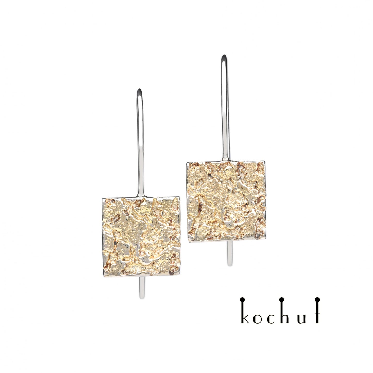 Leib und Seele — Silberohrringe mit Goldverschmelzung und Oxidation