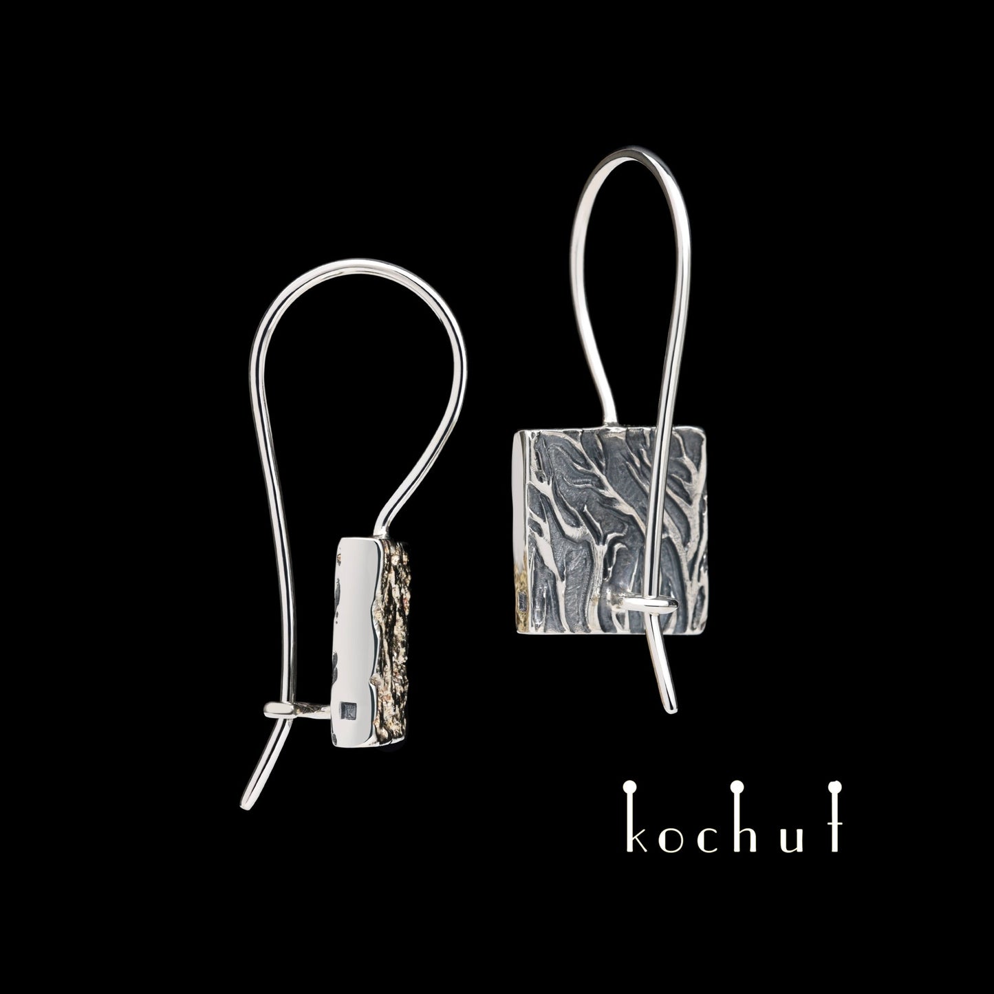 Leib und Seele — Silberohrringe mit Goldverschmelzung und Oxidation