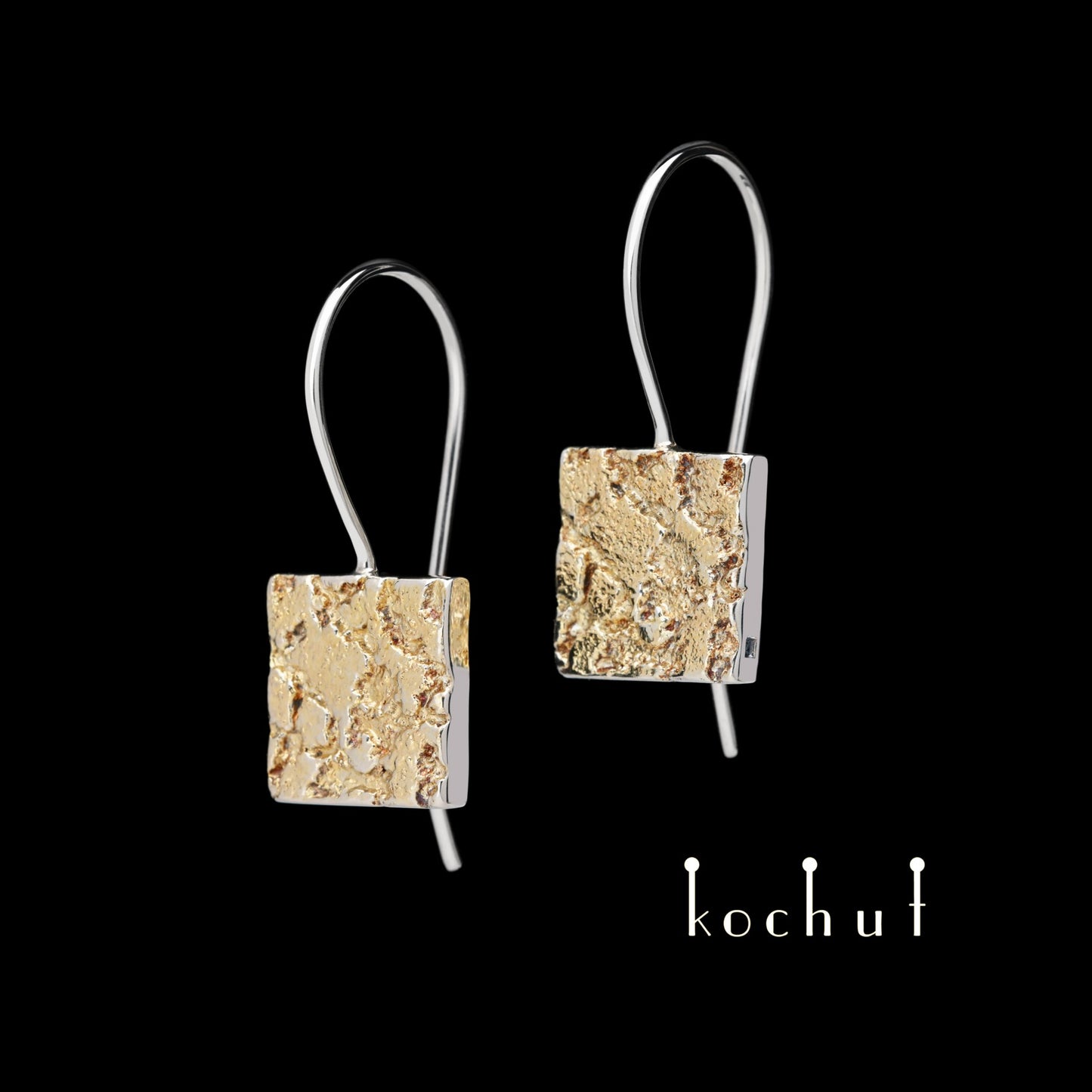 Leib und Seele — Silberohrringe mit Goldverschmelzung und Oxidation