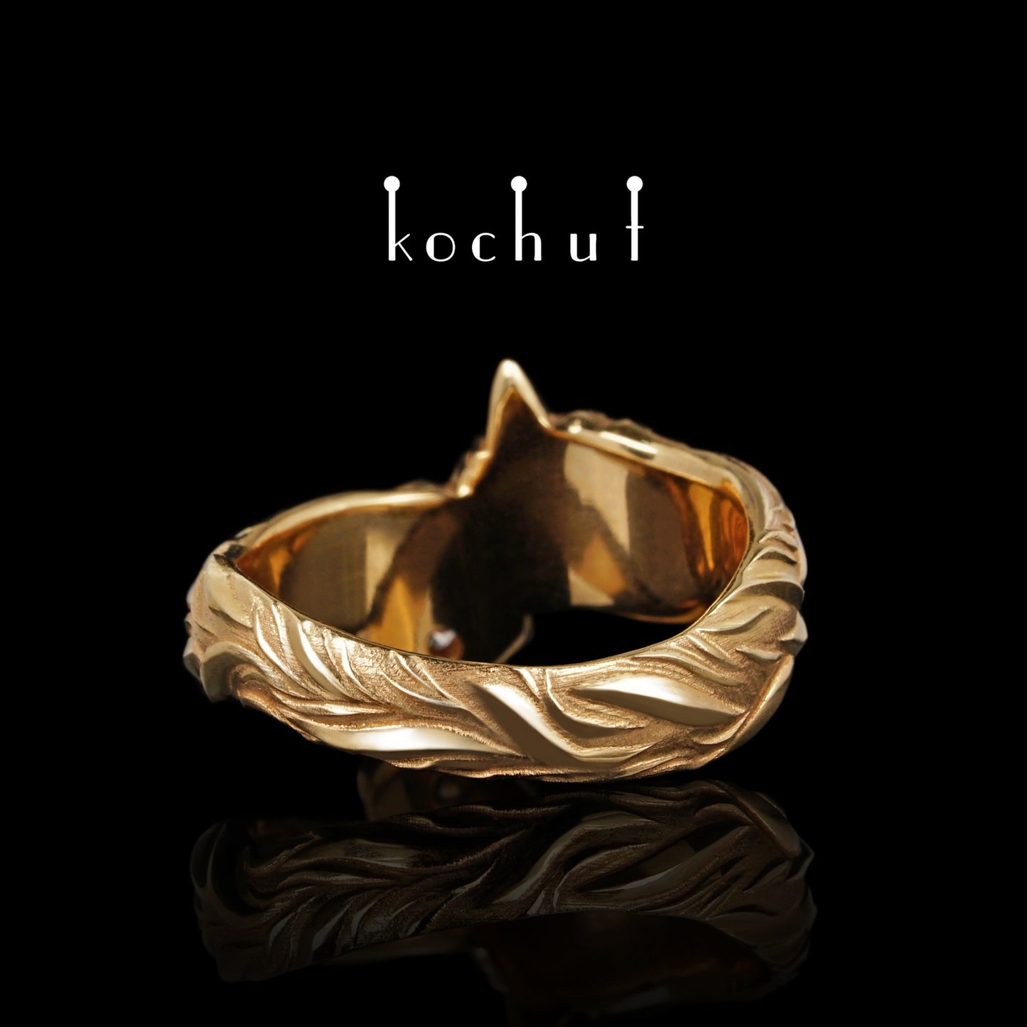 Kleiner Fuchs - Ring aus Rotgold mit Diamant