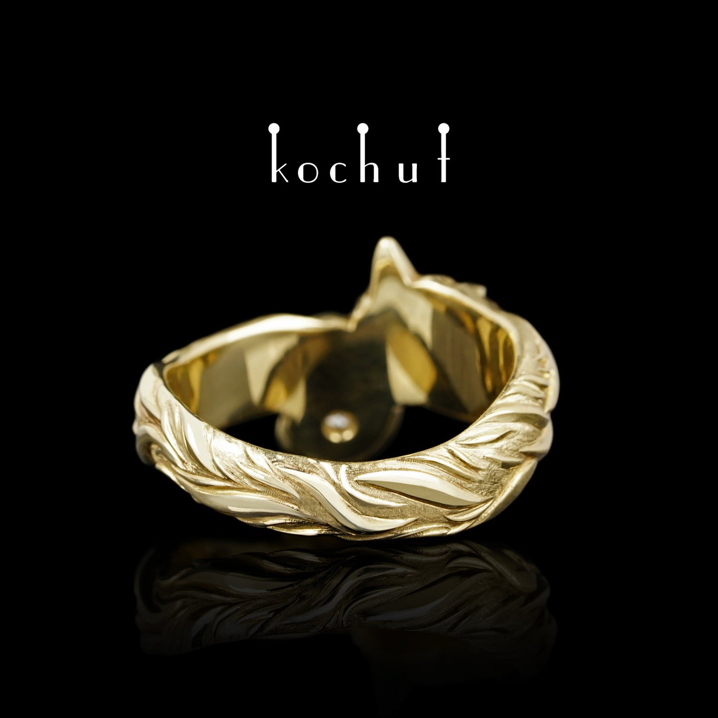 Kleiner Fuchs – Ring aus Gelbgold mit Diamant