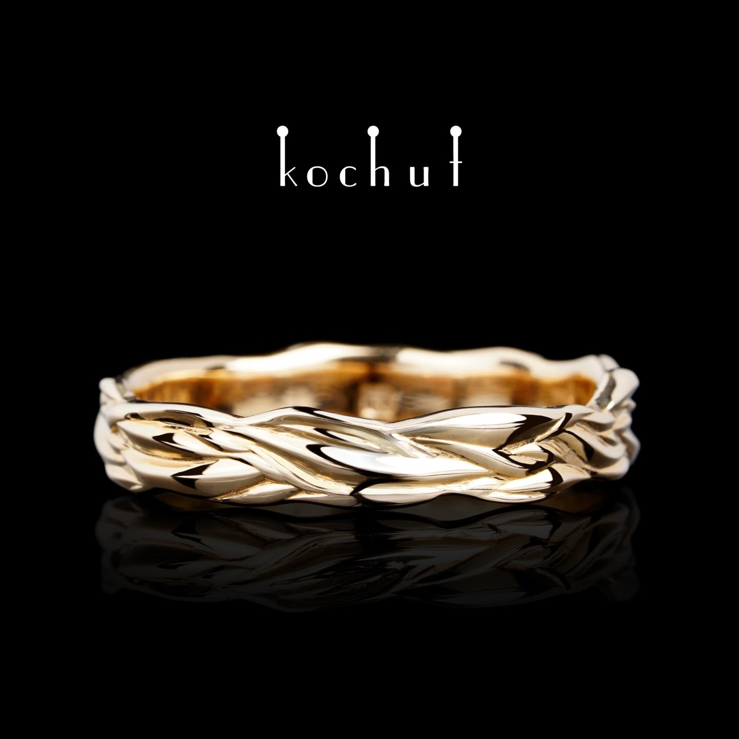 Wellen der Liebe — Rotgold-Ehering
