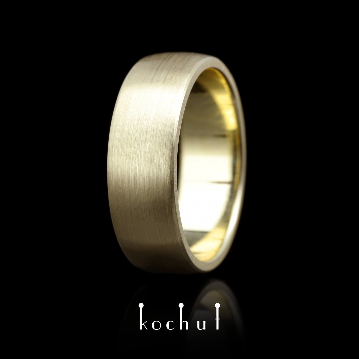 Originals — Ehering aus gelbem 18-karätigem Gold mit matter Oberfläche