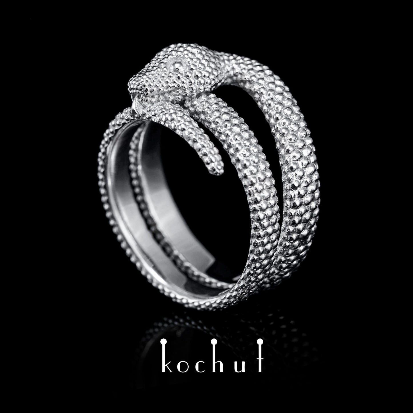 Die Liebe der Zügellosen - Ring aus Weißgold mit Rhodium überzogen