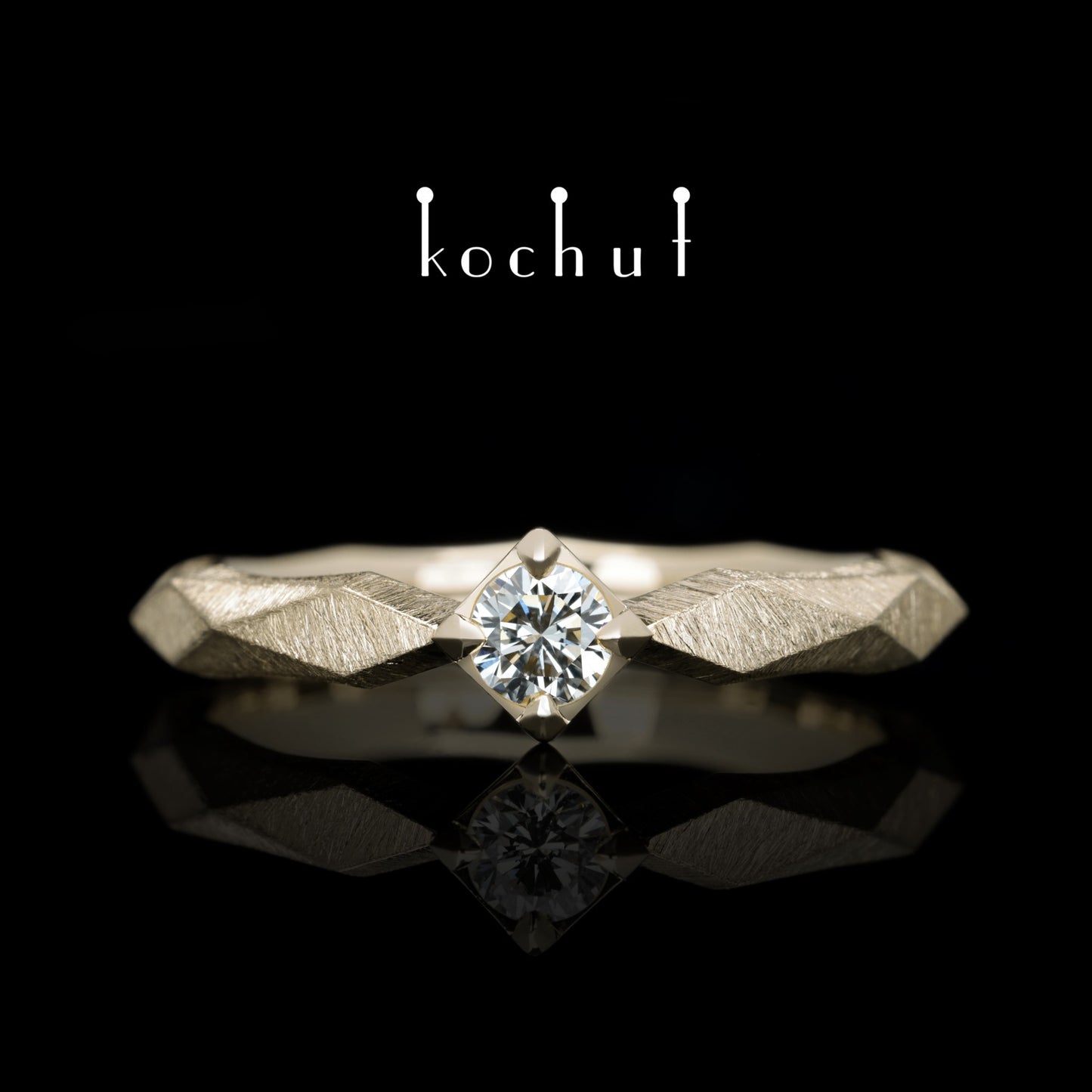 Meine Königin - Verlobungsring aus Weißgold mit Diamant(0,13 ct)