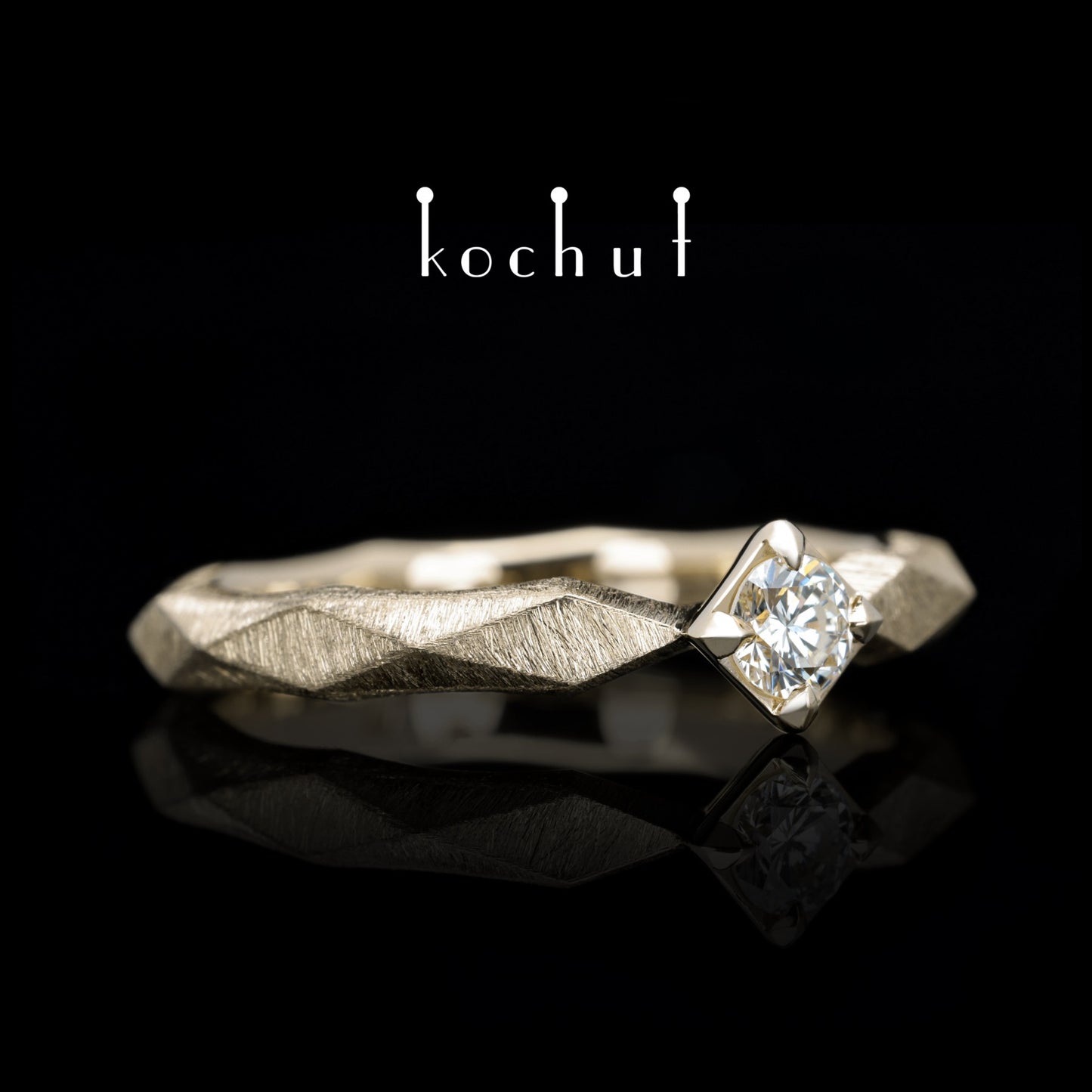 Meine Königin - Verlobungsring aus Weißgold mit Diamant(0,13 ct)