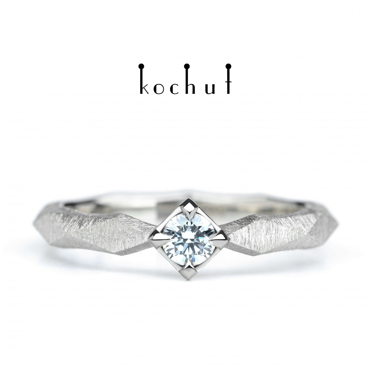 Meine Königin - Verlobungsring aus Platin mit Diamant (0,13 ct)
