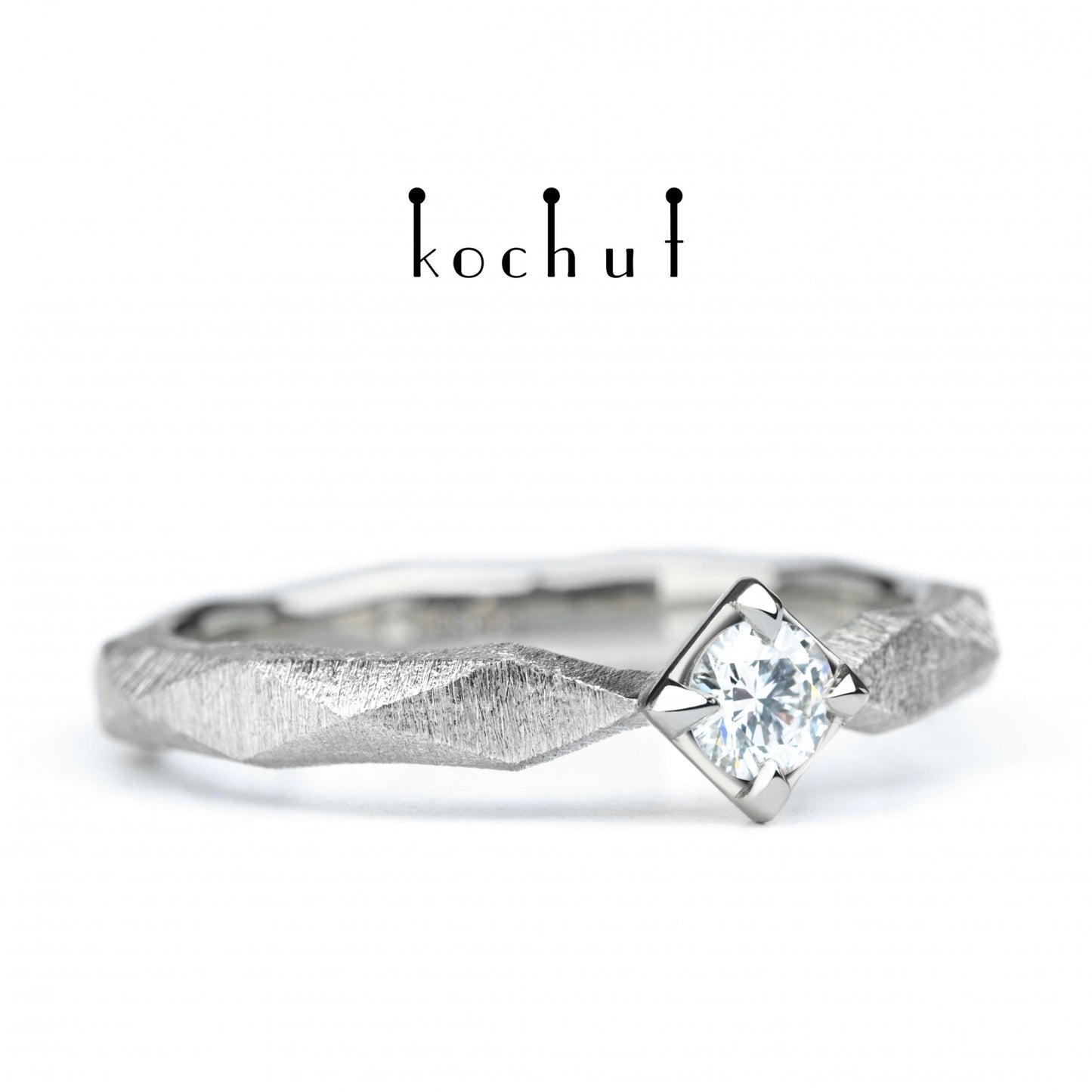 Meine Königin - Verlobungsring aus Platin mit Diamant (0,13 ct)