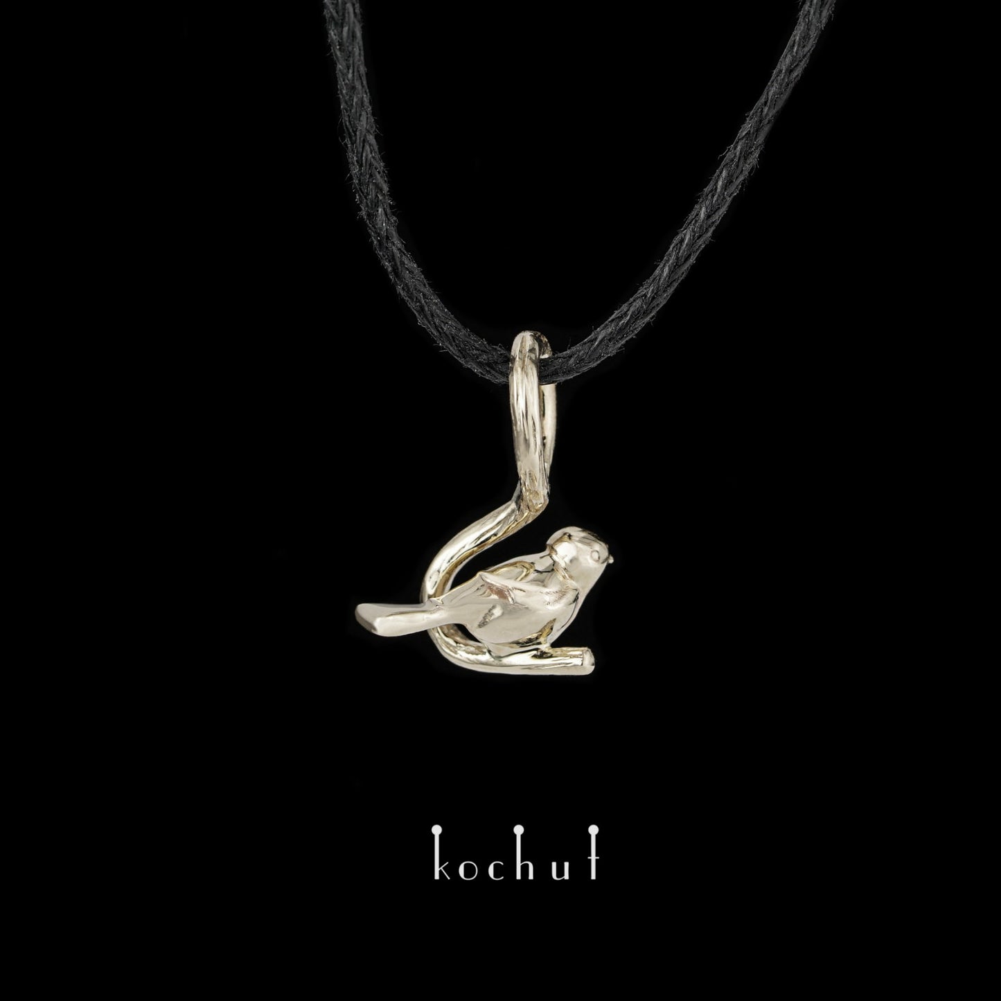 Vögelchen — Anhänger aus Weißgold 14K