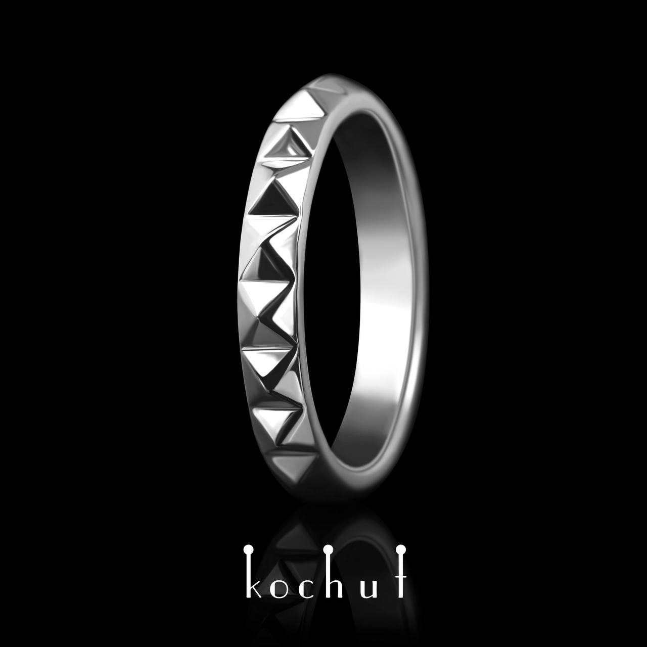 Leidenschaft — ein Ring aus Weißgold, rhodiniert mit Weißrhodium
