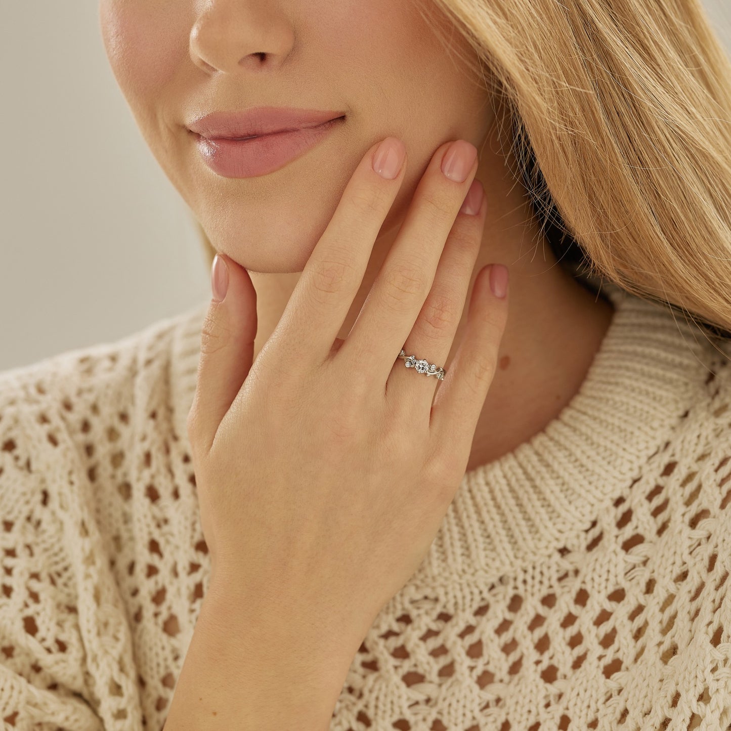 Sommersprosse – Platinring mit Diamanten (0.25 ct)