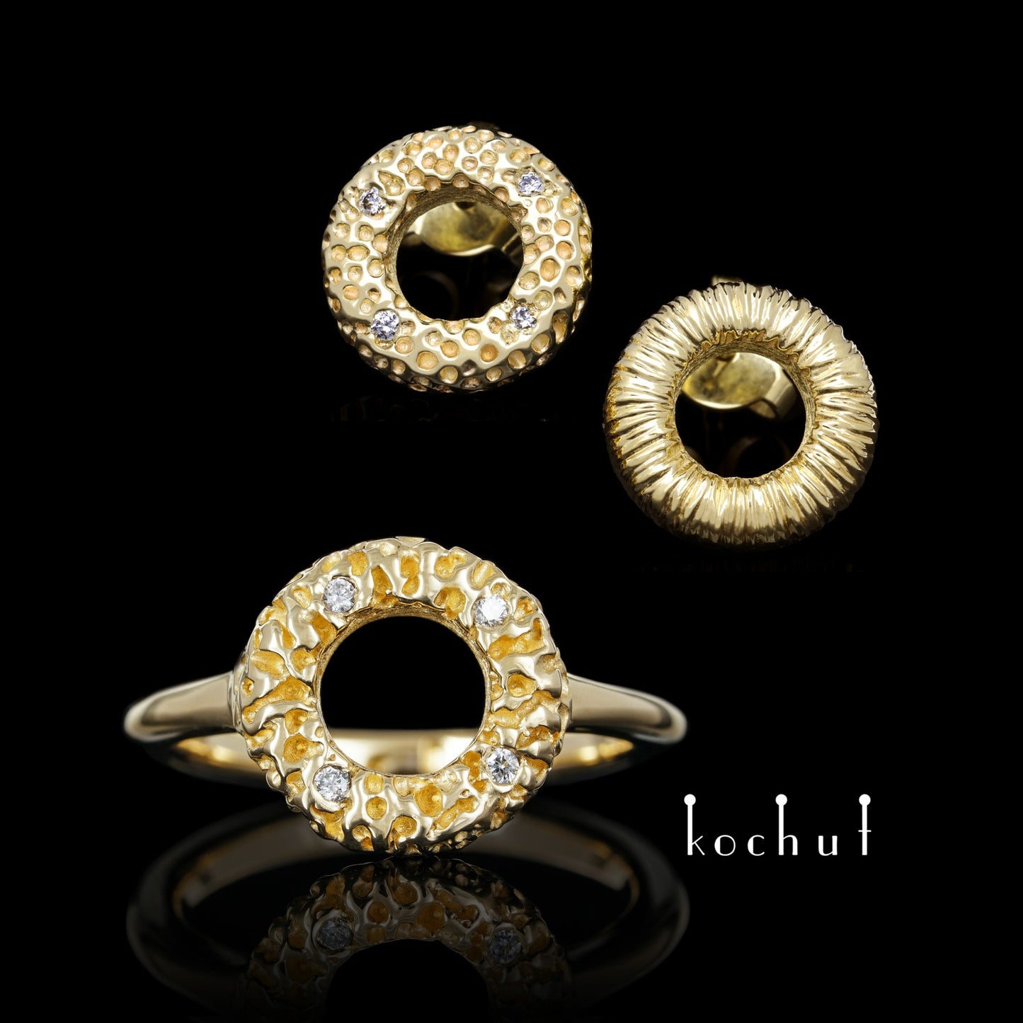 Fata Morgana - Schmuckset aus Gelbgold mit Diamanten