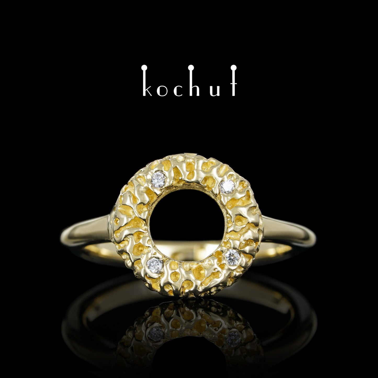 Fata Morgana - Ring aus Gelbgold mit Diamanten