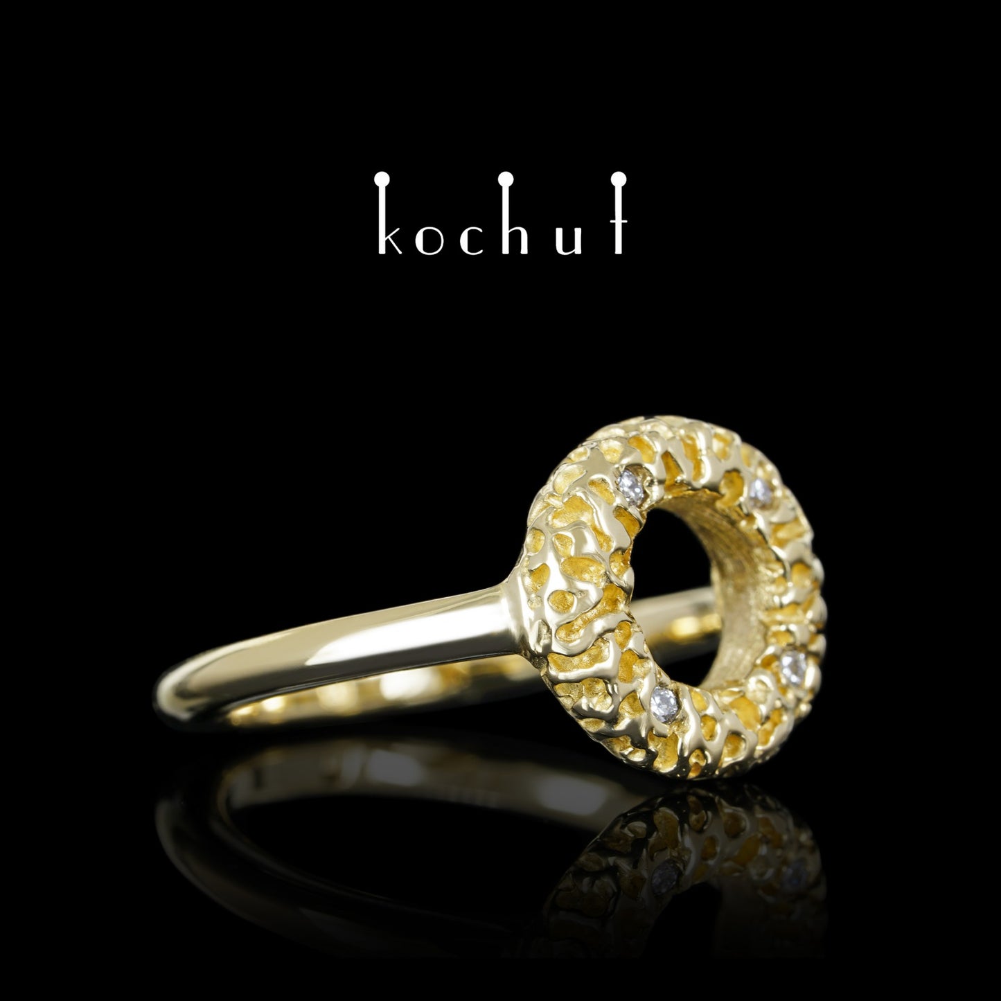 Fata Morgana - Ring aus Gelbgold mit Diamanten