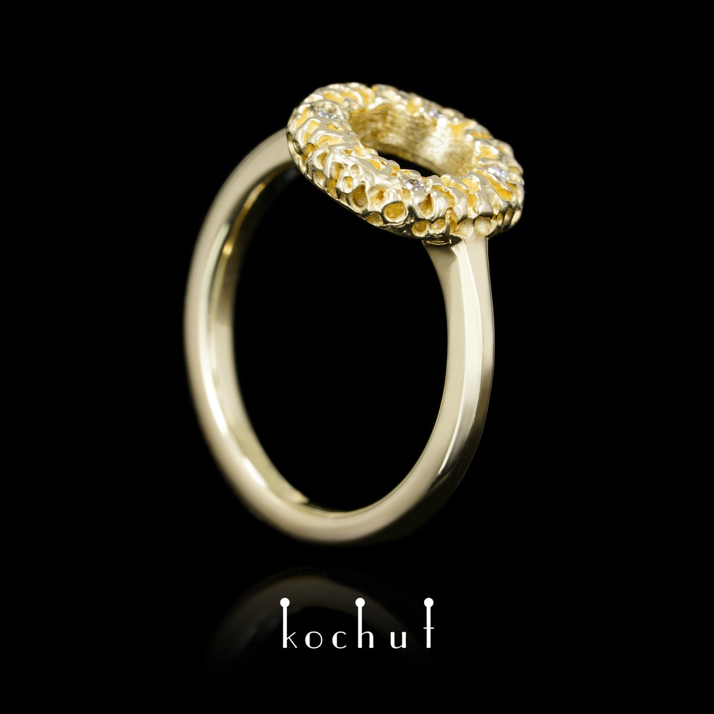 Fata Morgana - Ring aus Gelbgold mit Diamanten