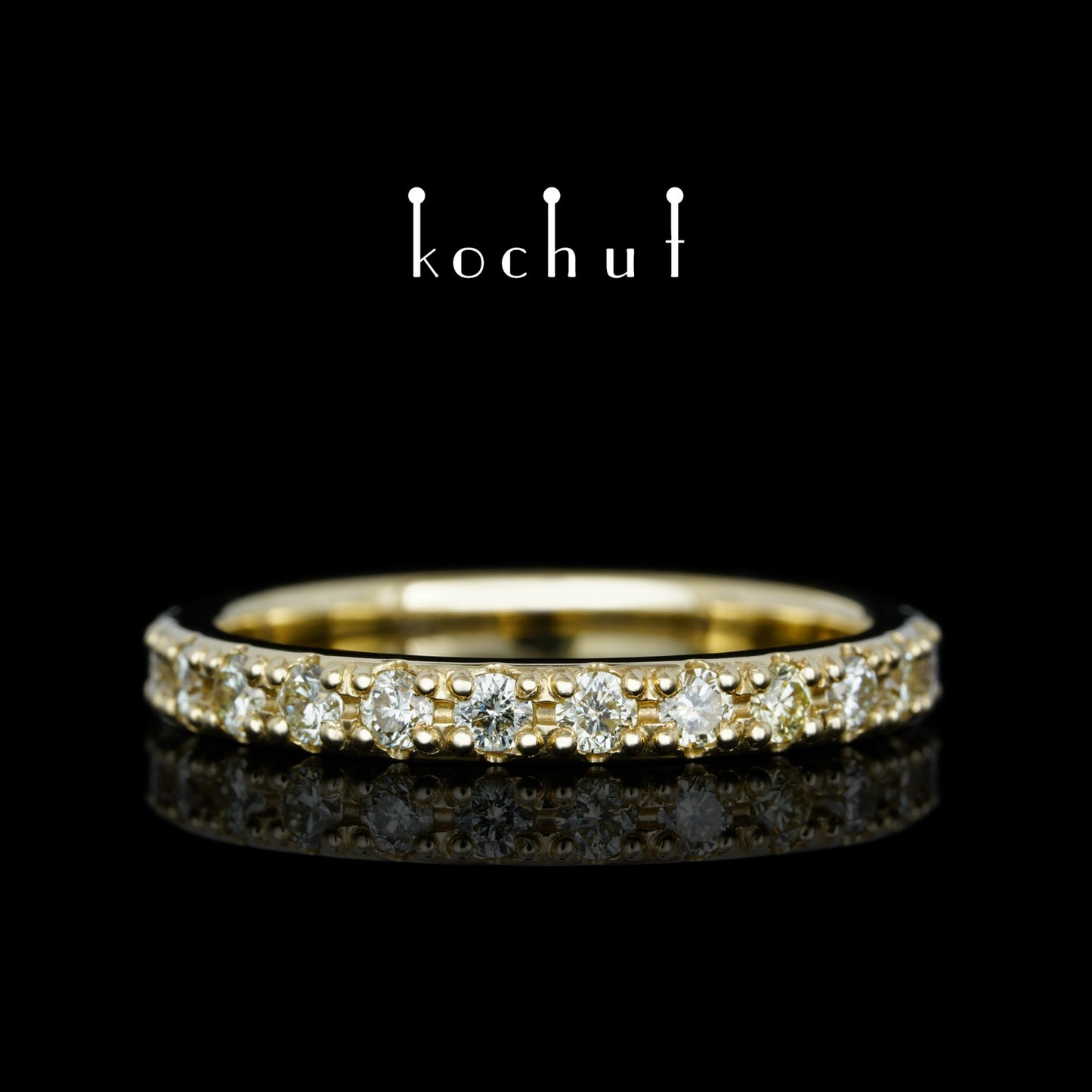 Meine Umlaufbahn — Ring aus Gelbgold mit gelbe Diamanten