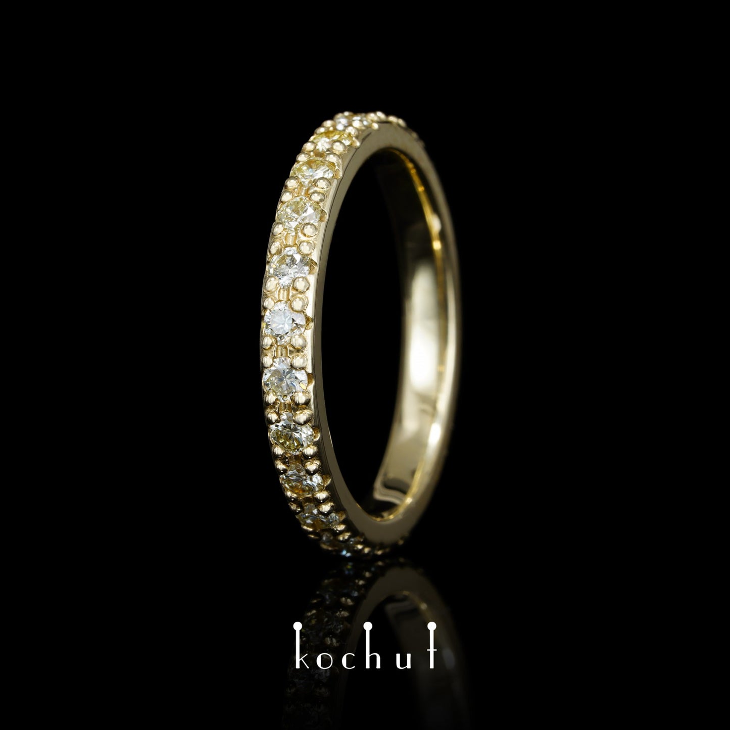 Meine Umlaufbahn — Ring aus Gelbgold mit gelbe Diamanten