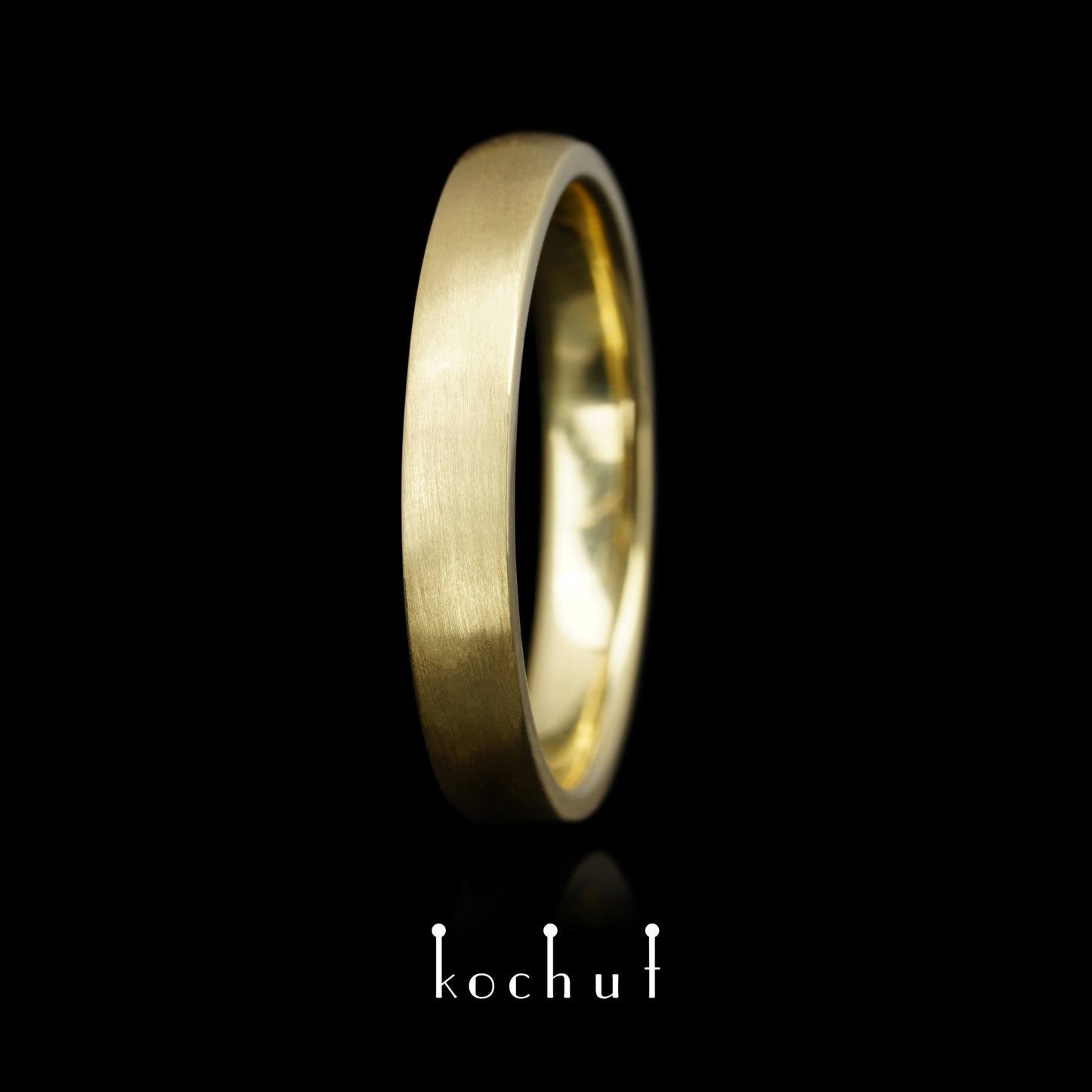 Originals — matte Ehering aus Gelbgold