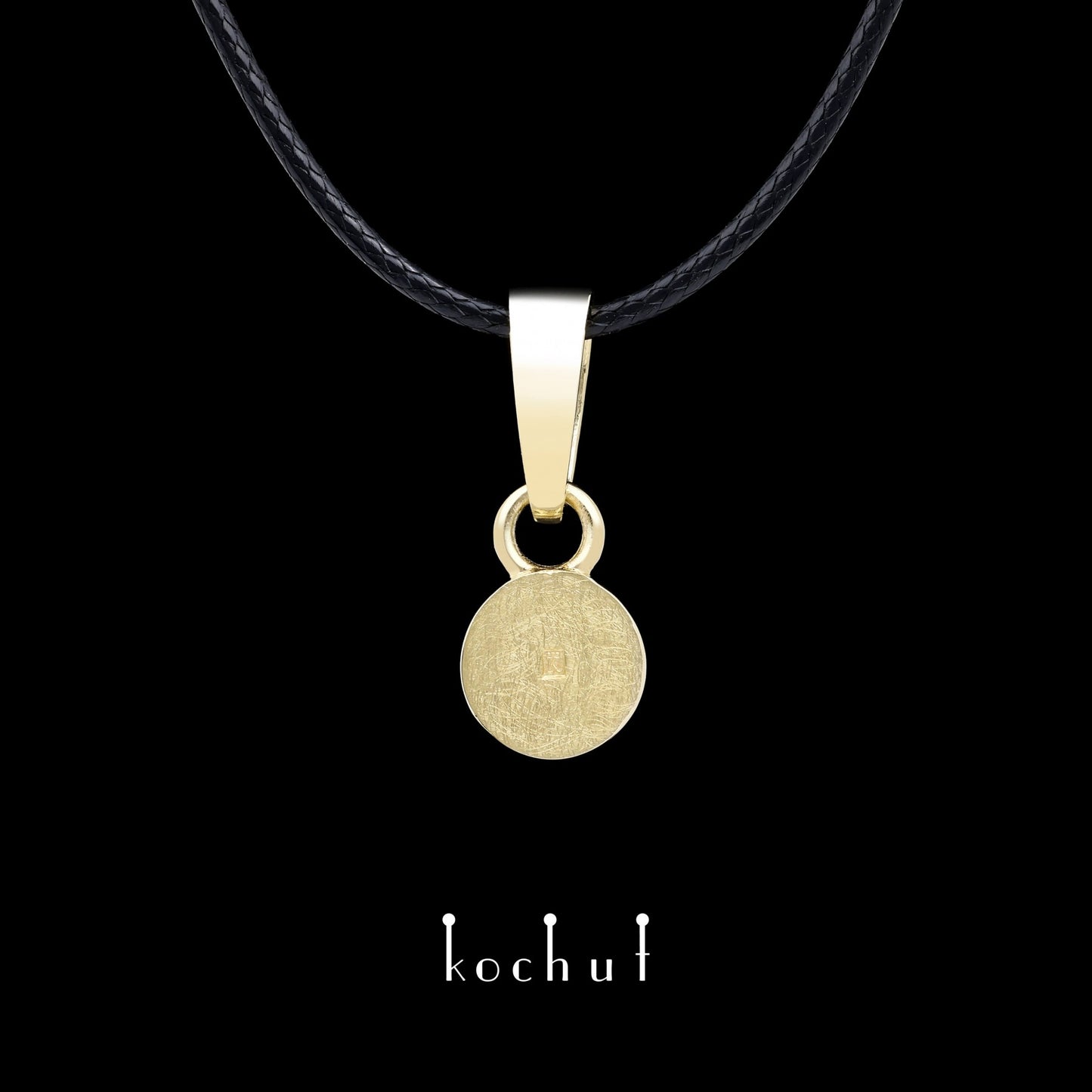 Jupiter — Anhänger aus Gelbgold mit Mondstein