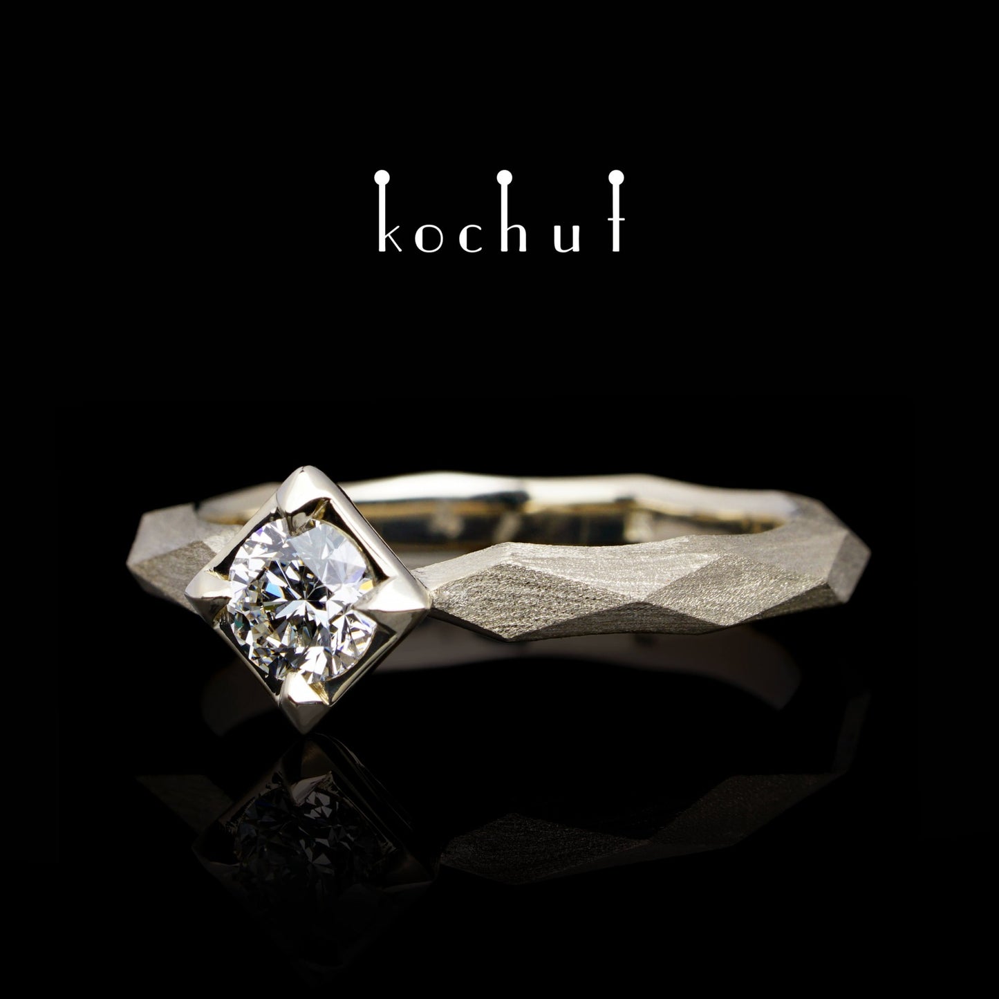 Meine Königin - Verlobungsring aus Weißgold mit Diamant(0.35 ct)