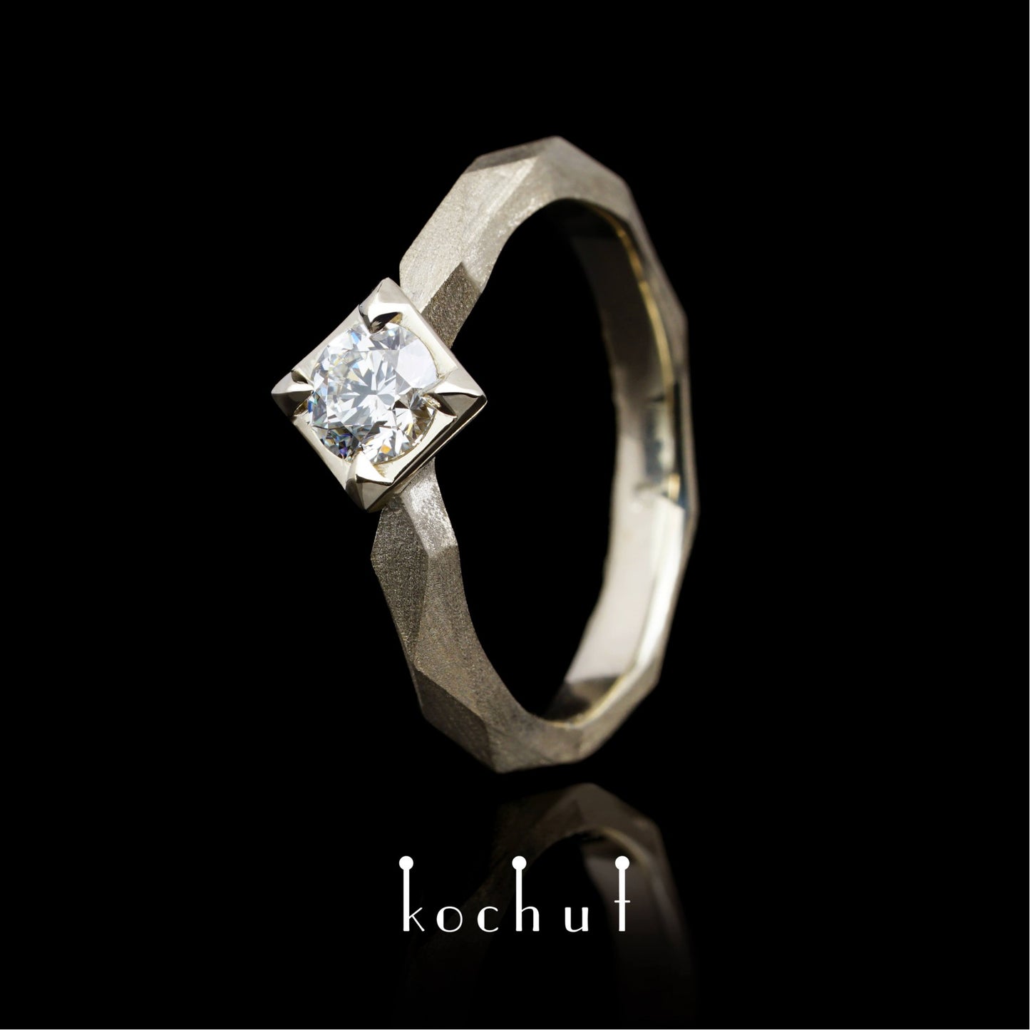 Meine Königin - Verlobungsring aus Weißgold mit Diamant(0.35 ct)