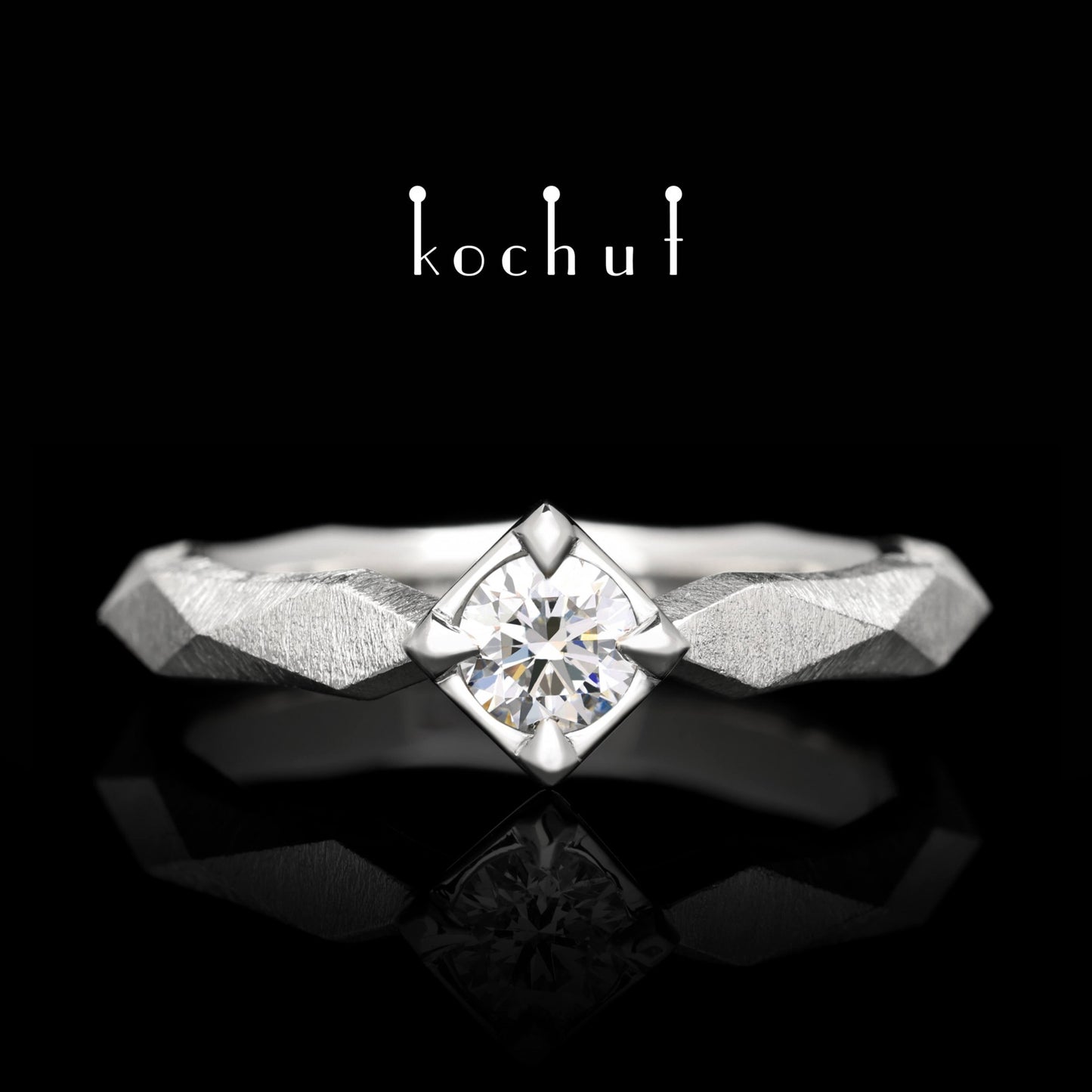 Meine Königin - Verlobungsring aus Platin mit Diamanten (0.25 ct)
