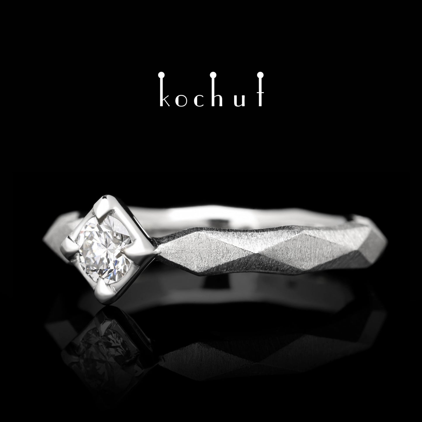 Meine Königin - Verlobungsring aus Platin mit Diamanten (0.25 ct)