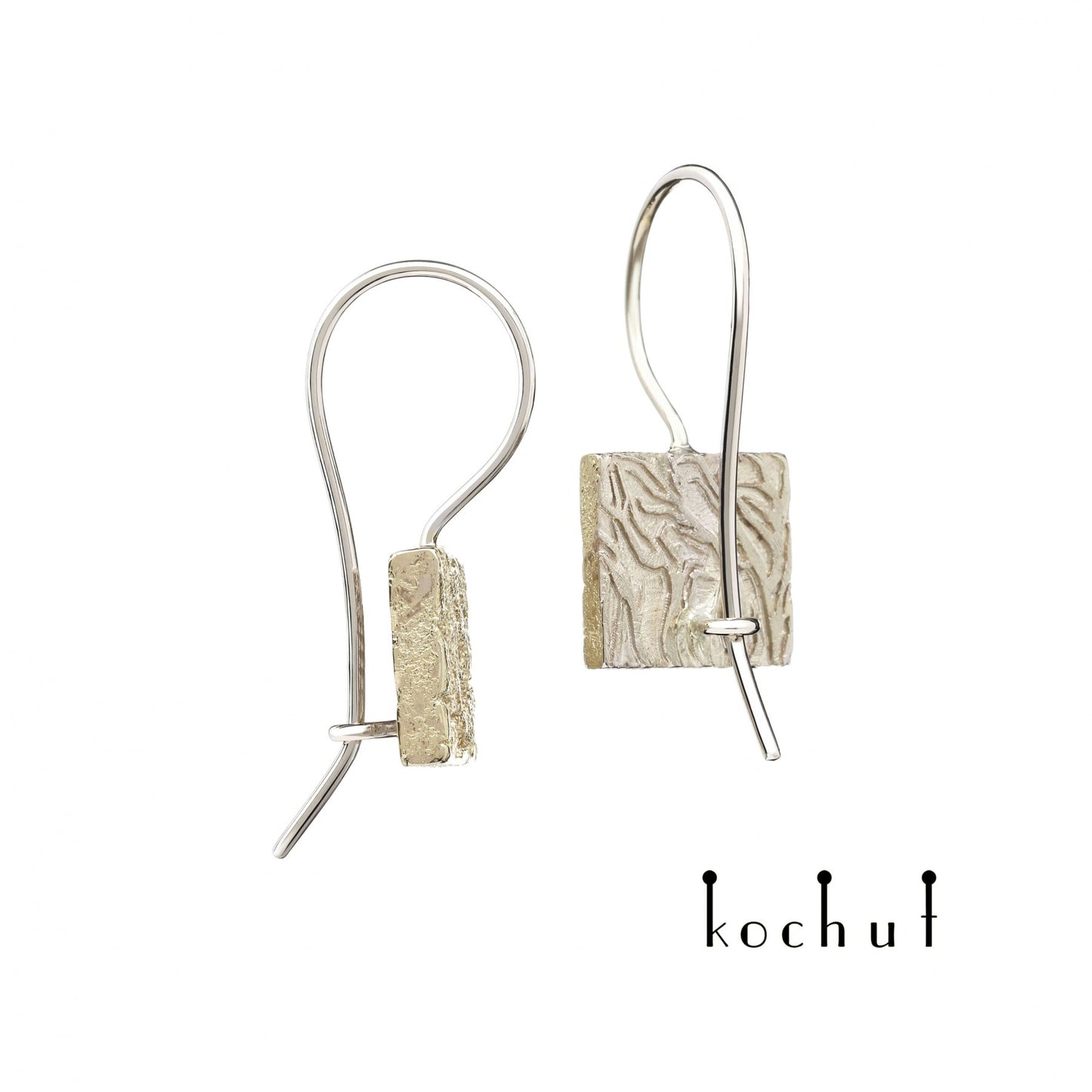 Leib und Seele - Ohrringe aus Weiß- und Gelbgold