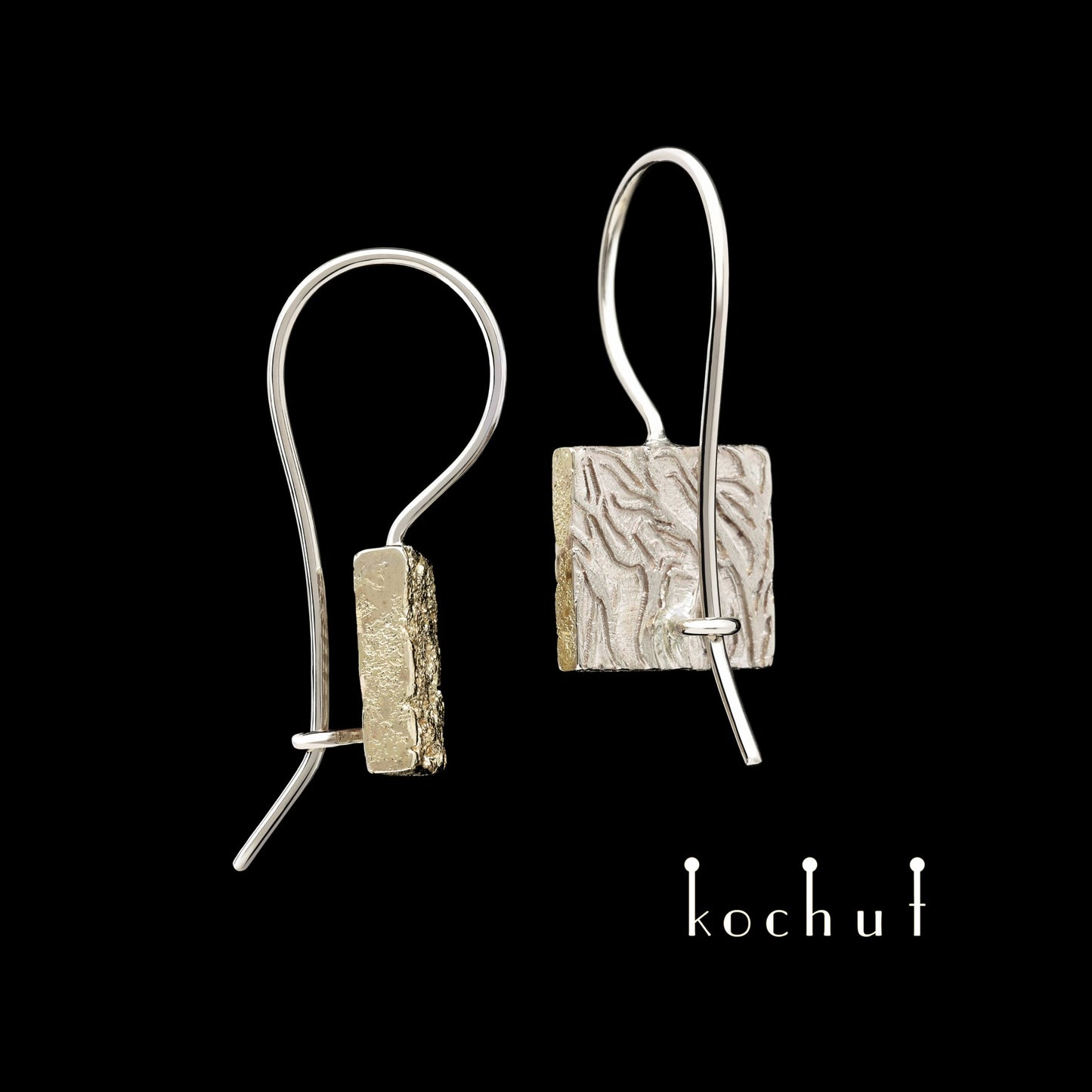 Leib und Seele - Ohrringe aus Weiß- und Gelbgold