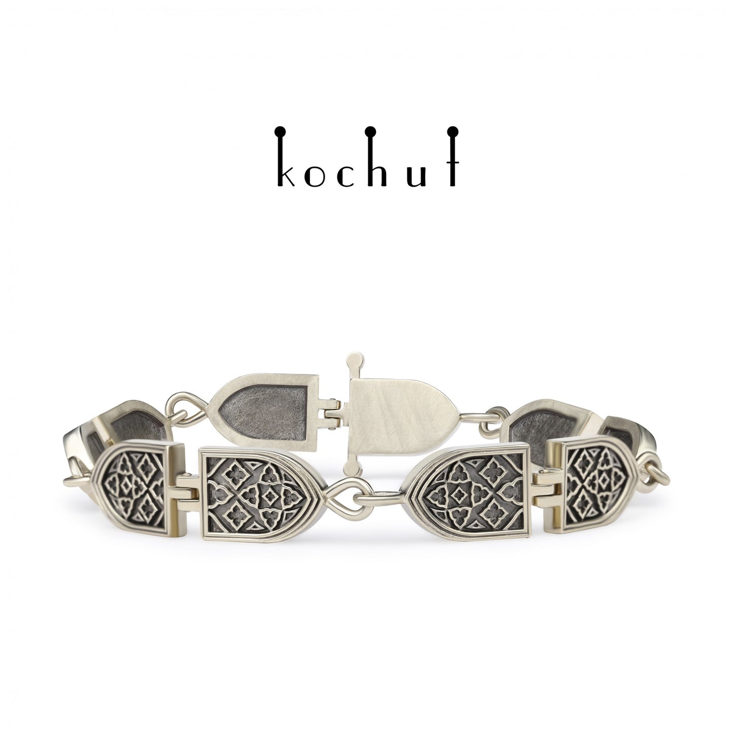 Gotik — Armband aus Weißgold mit schwarzer Rhodinierung