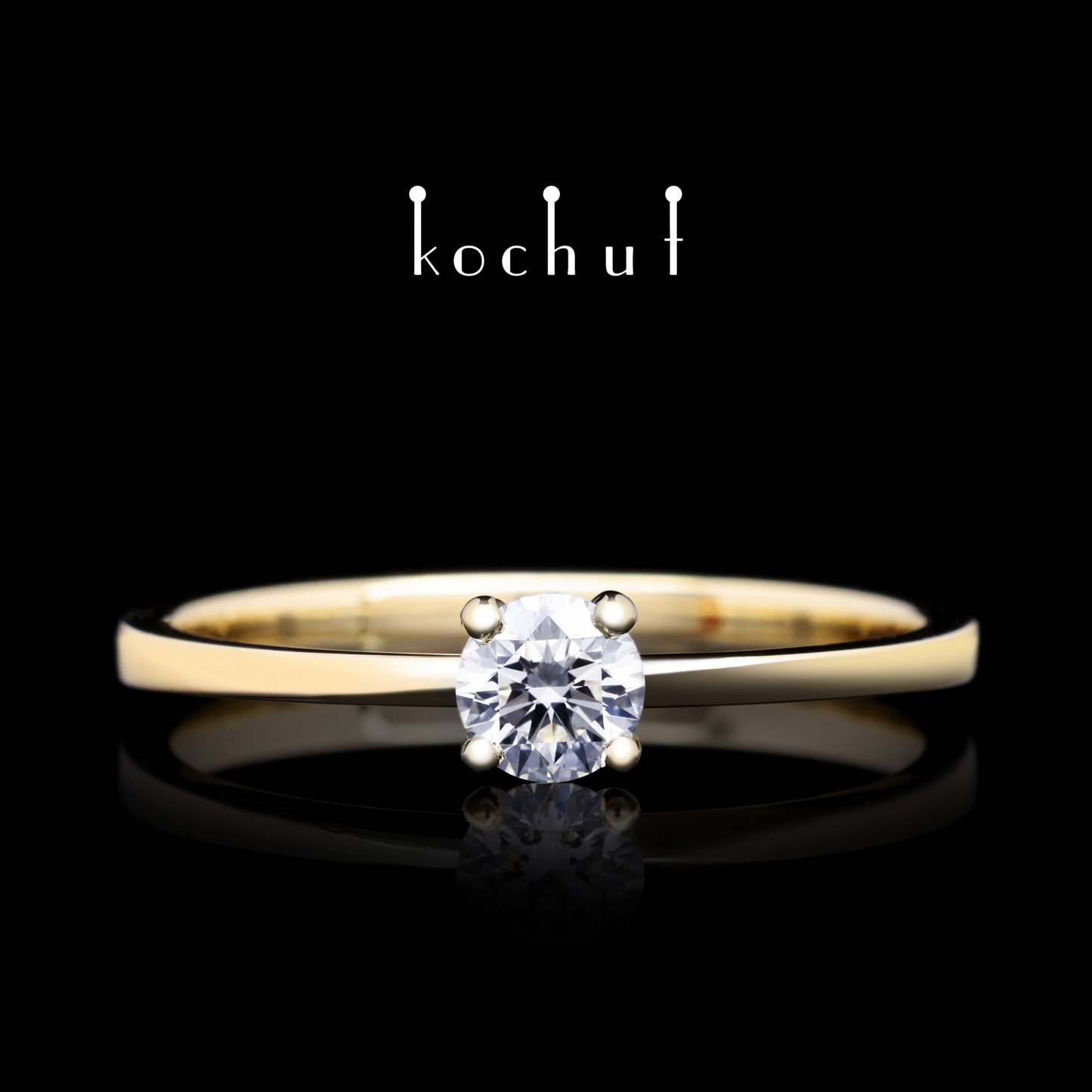 My Inspiration —Verlobungsring aus Gelbgold mit einem Diamanten