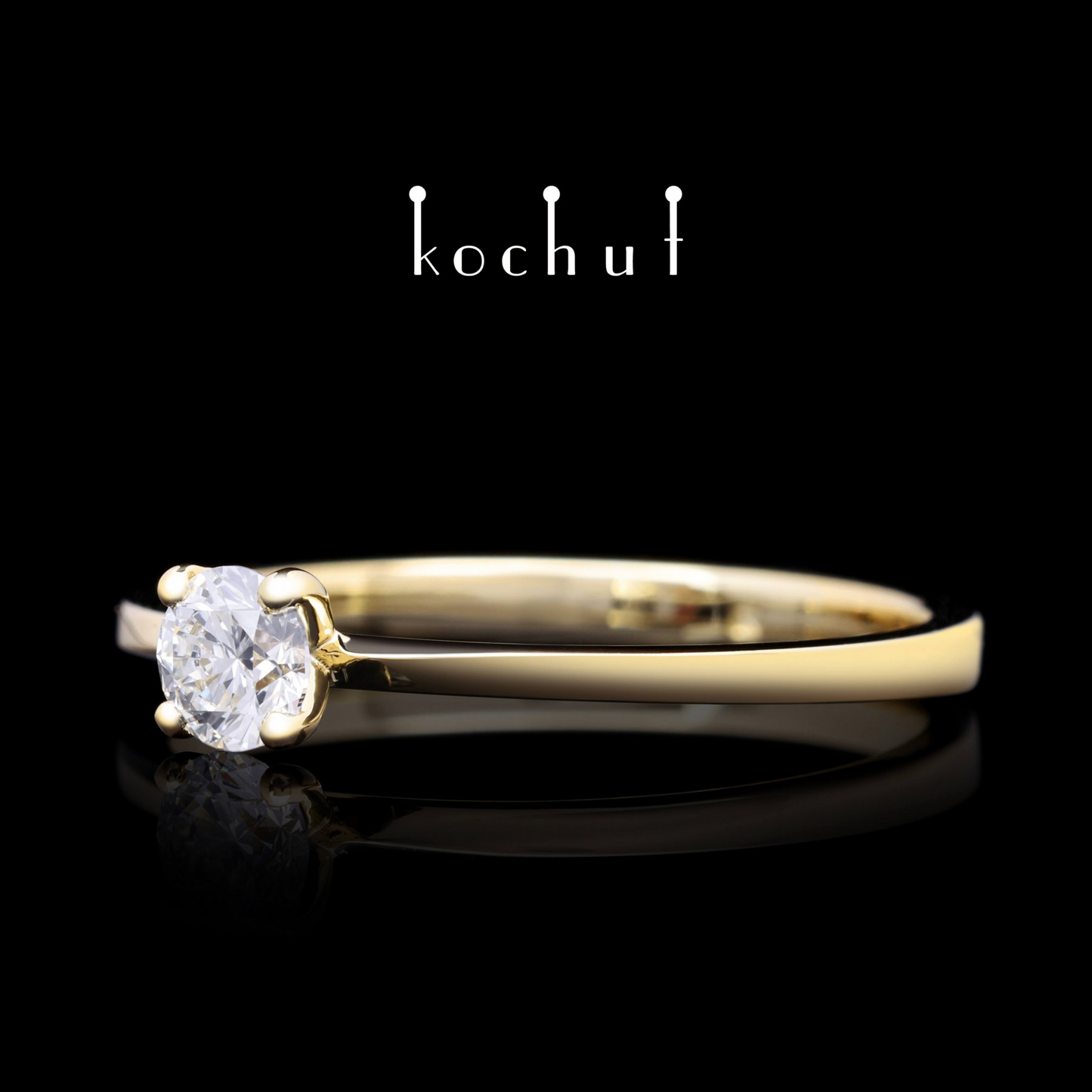 My Inspiration —Verlobungsring aus Gelbgold mit einem Diamanten