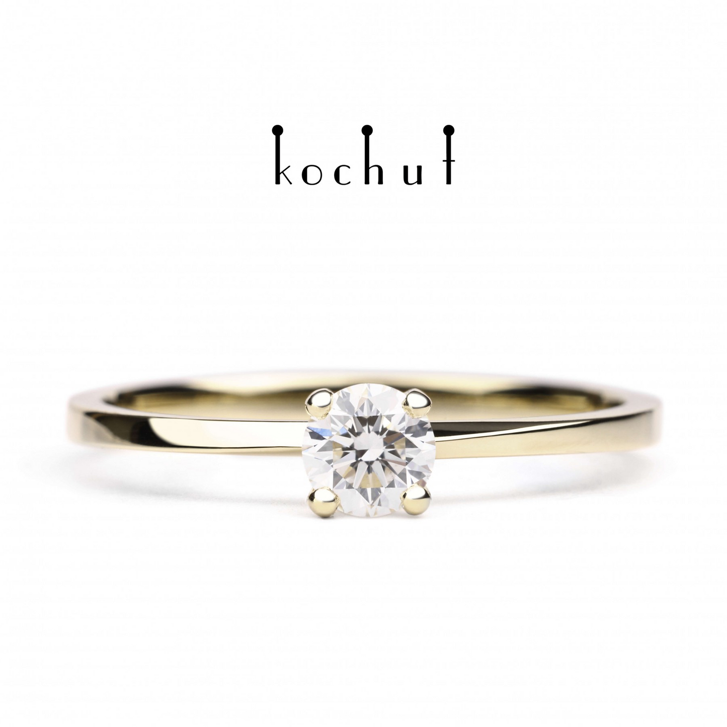 My Inspiration —Verlobungsring aus Gelbgold mit einem Diamanten