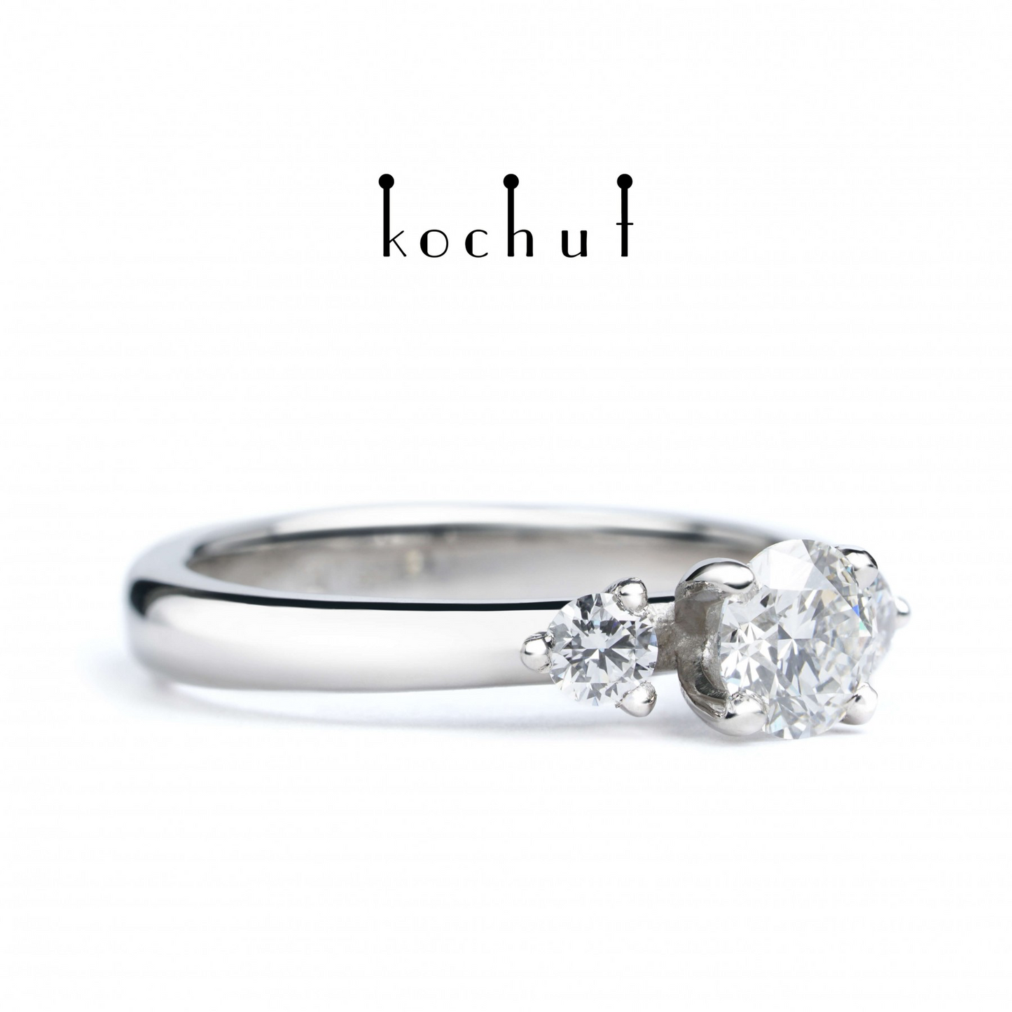 Athene — Ring aus Platin 23K mit weißen Diamanten