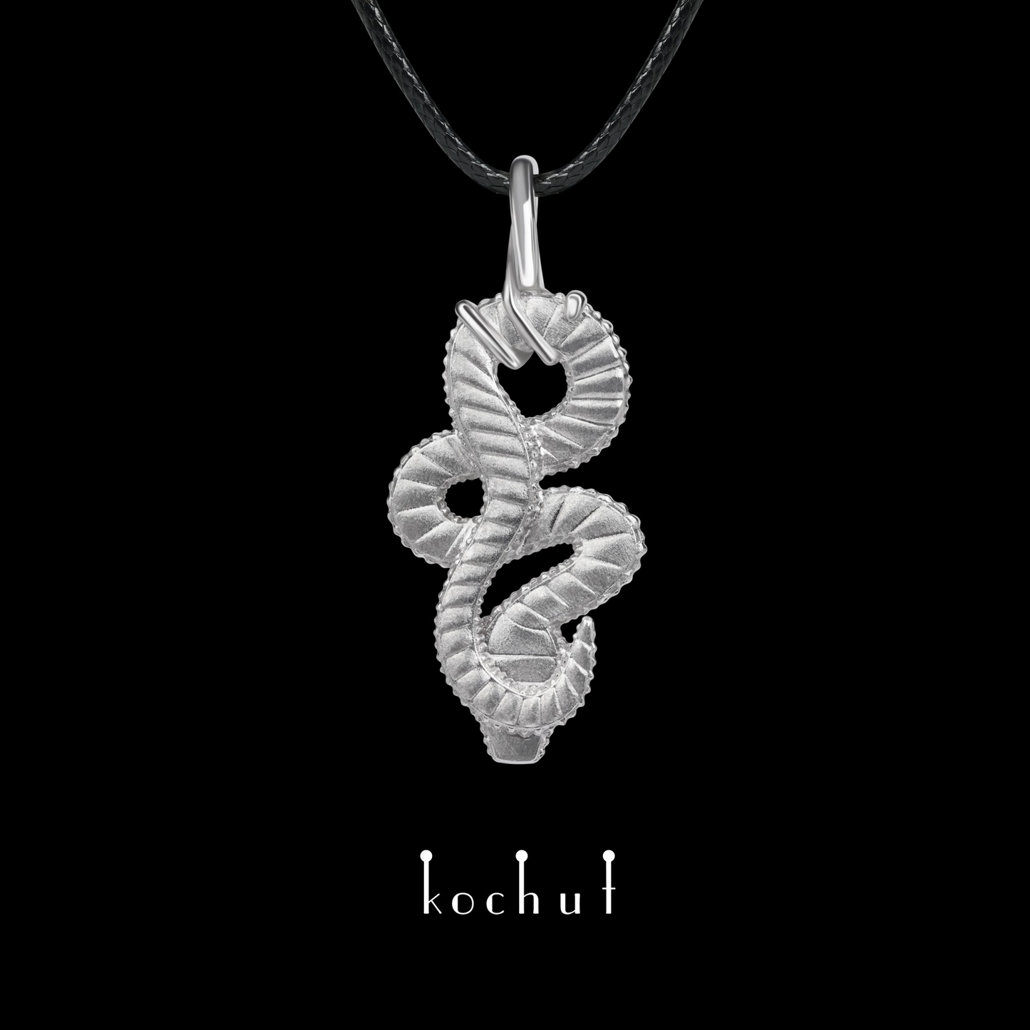 Liebe der Widerspenstigen - Anhänger aus Weißgold mit Diamanten, überzogen mit weißem Rhodium