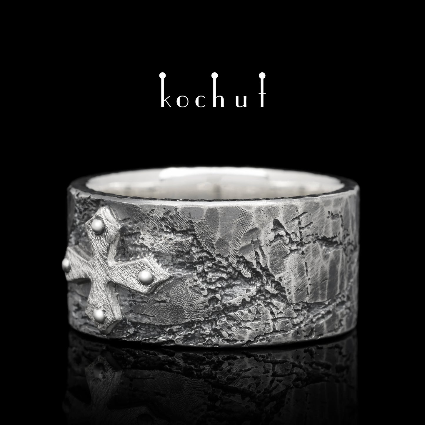 Fortune — Ring aus oxidiertem Silber