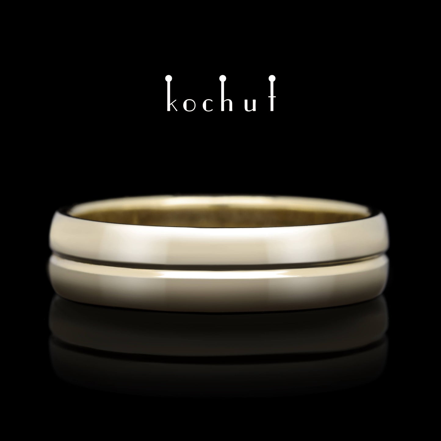 Achse der Liebe — Ehering aus Weißgold