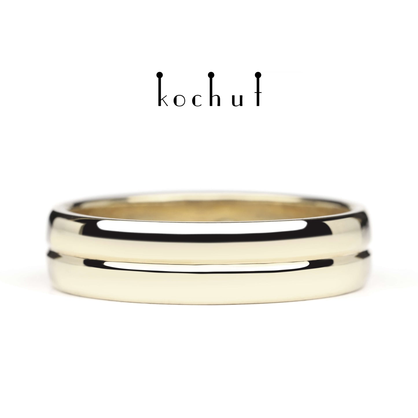 Achse der Liebe — Ehering aus Weißgold