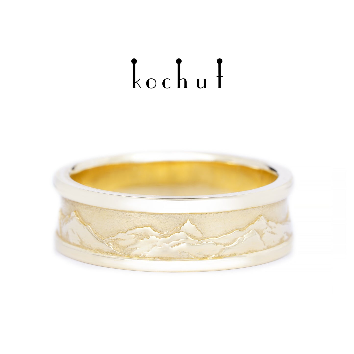 Gipfel der Liebe — Ehering aus Gelbgold