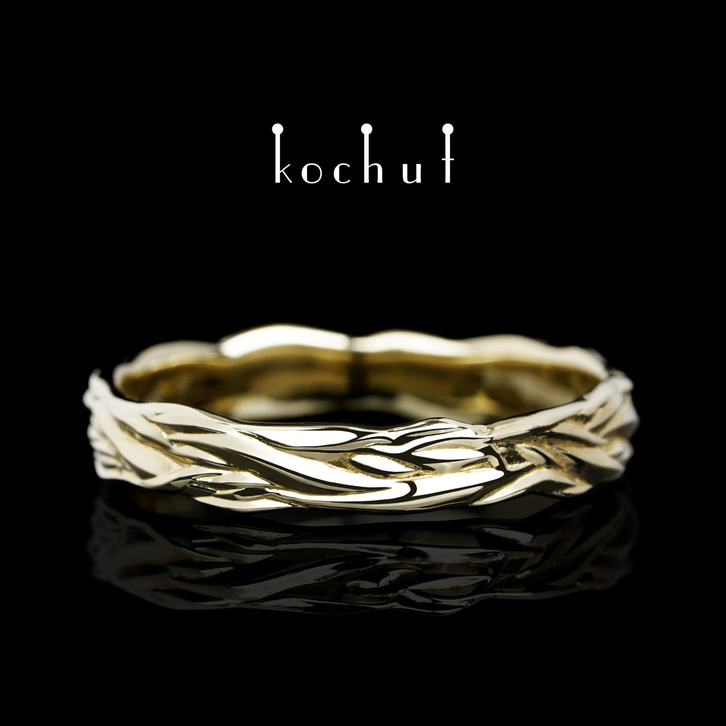 Wellen der Liebe — Ehering aus Weißgold